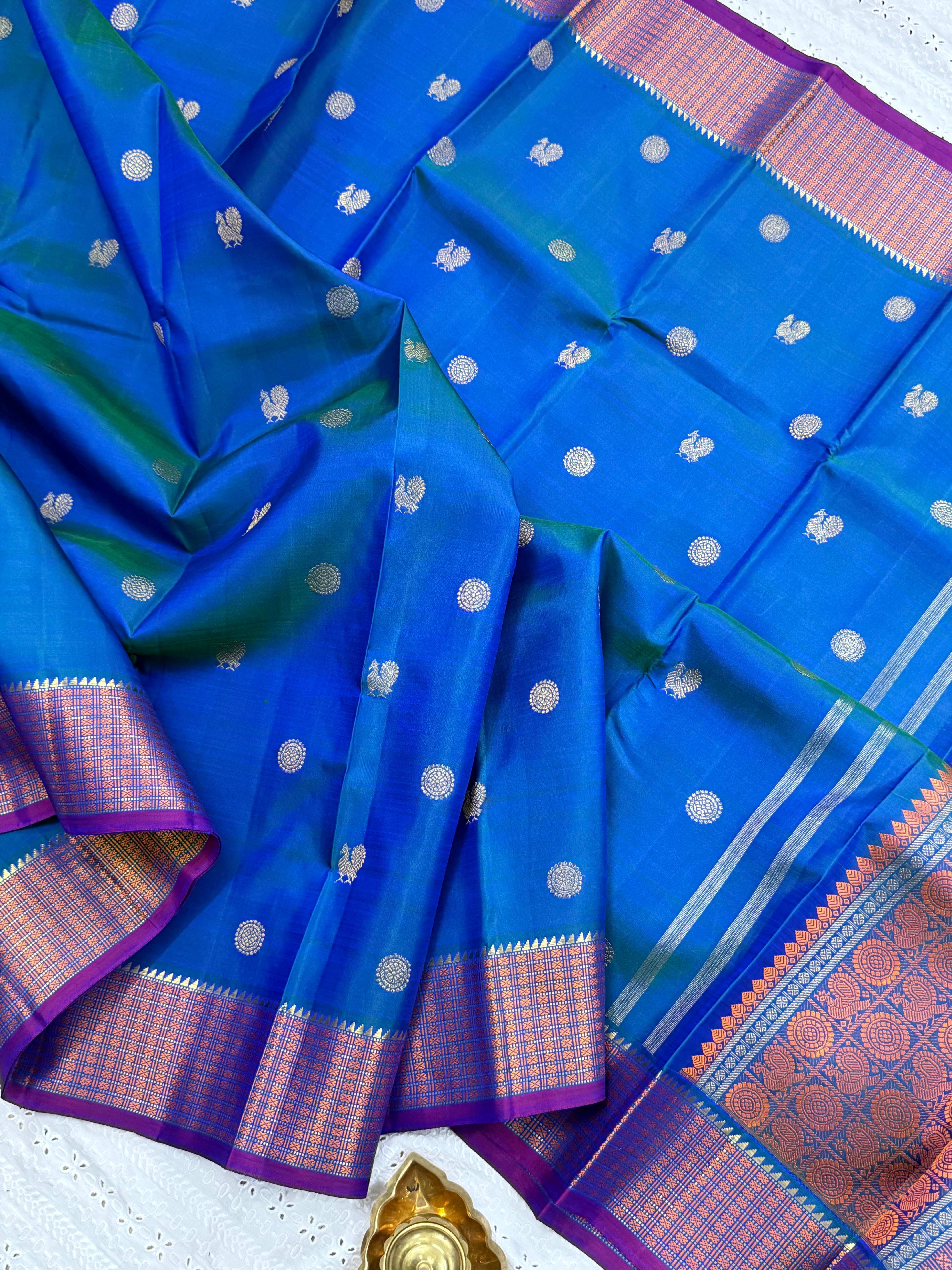 MAYILKAZHUTHU GETTI BORDER /KANJIPURAM SILK SAREE CLSA6704