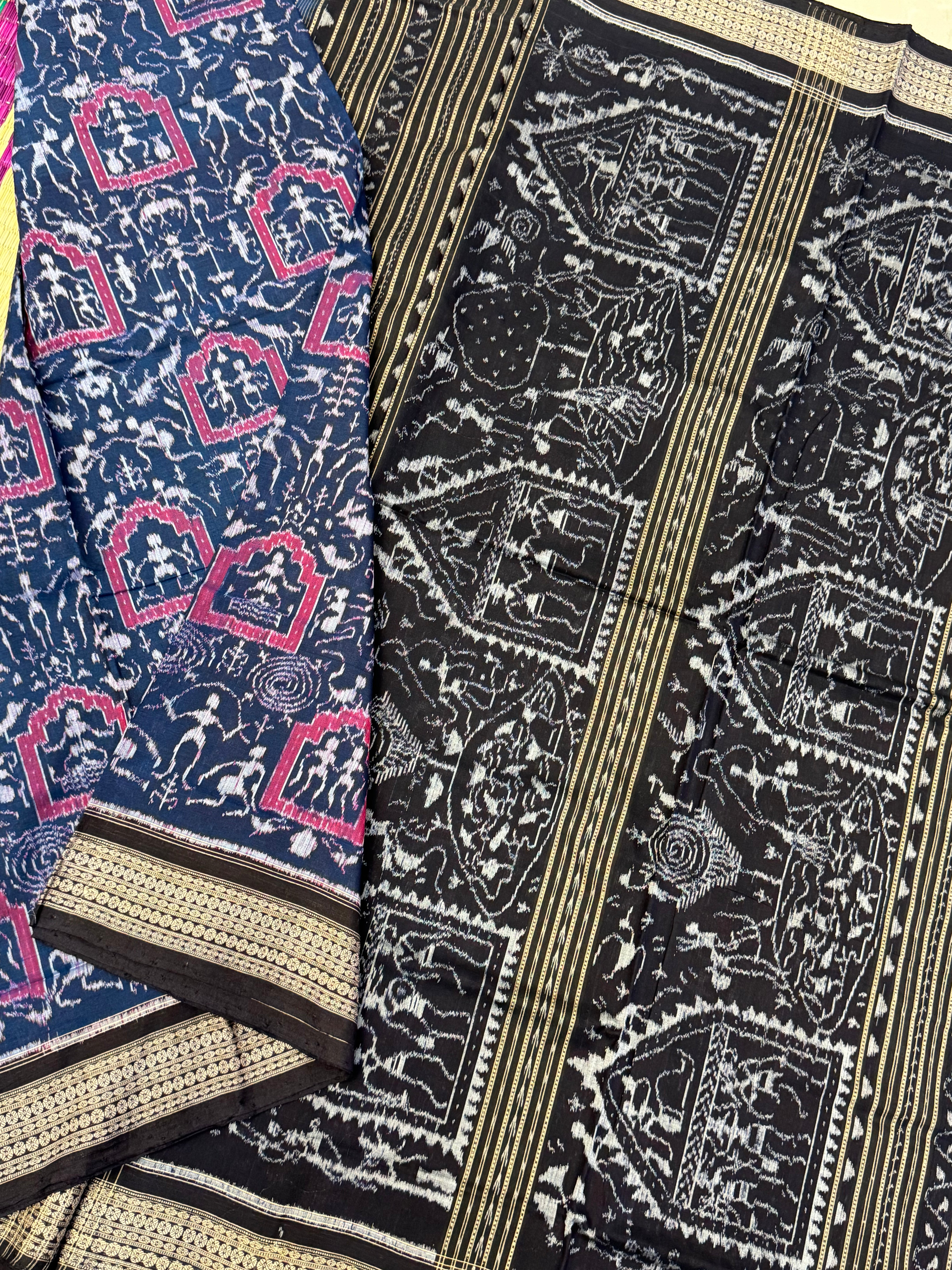 Master weaver tribal art Sambalpuri cotton saree