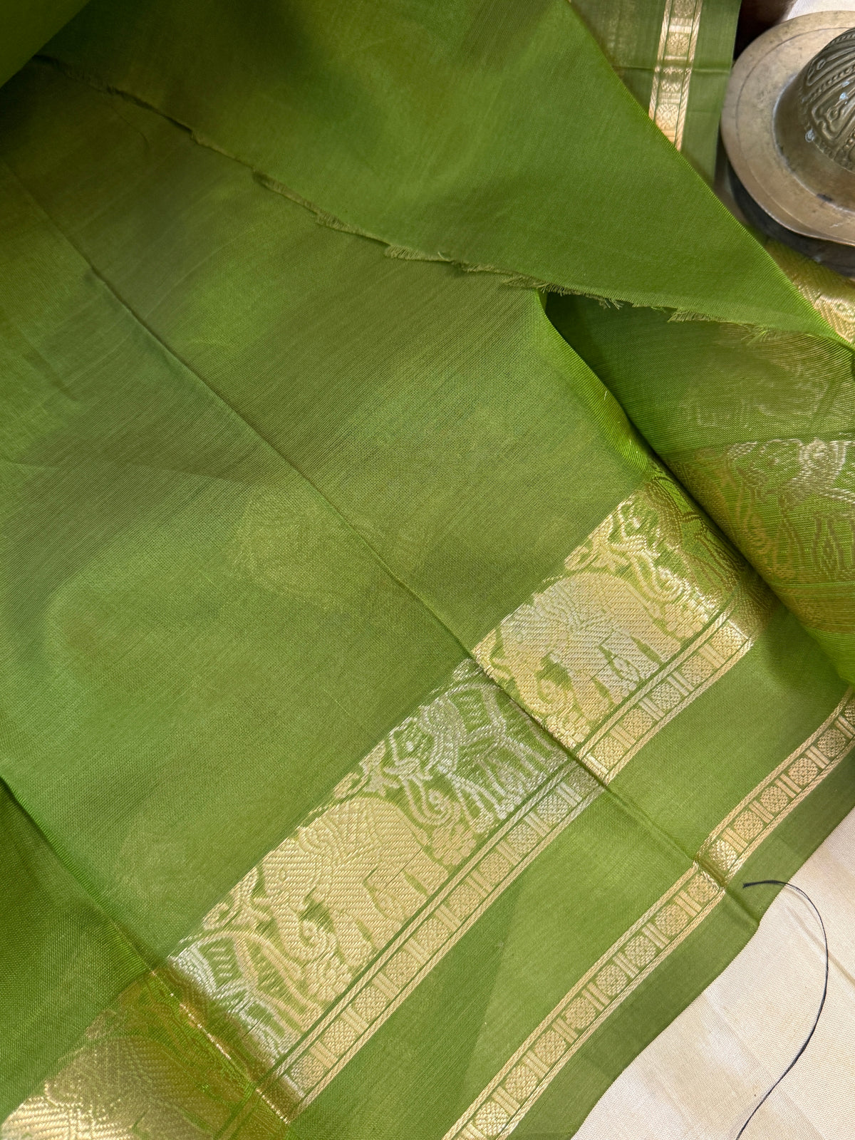Premium silk cotton-thread kattam with butta/clsa 12255