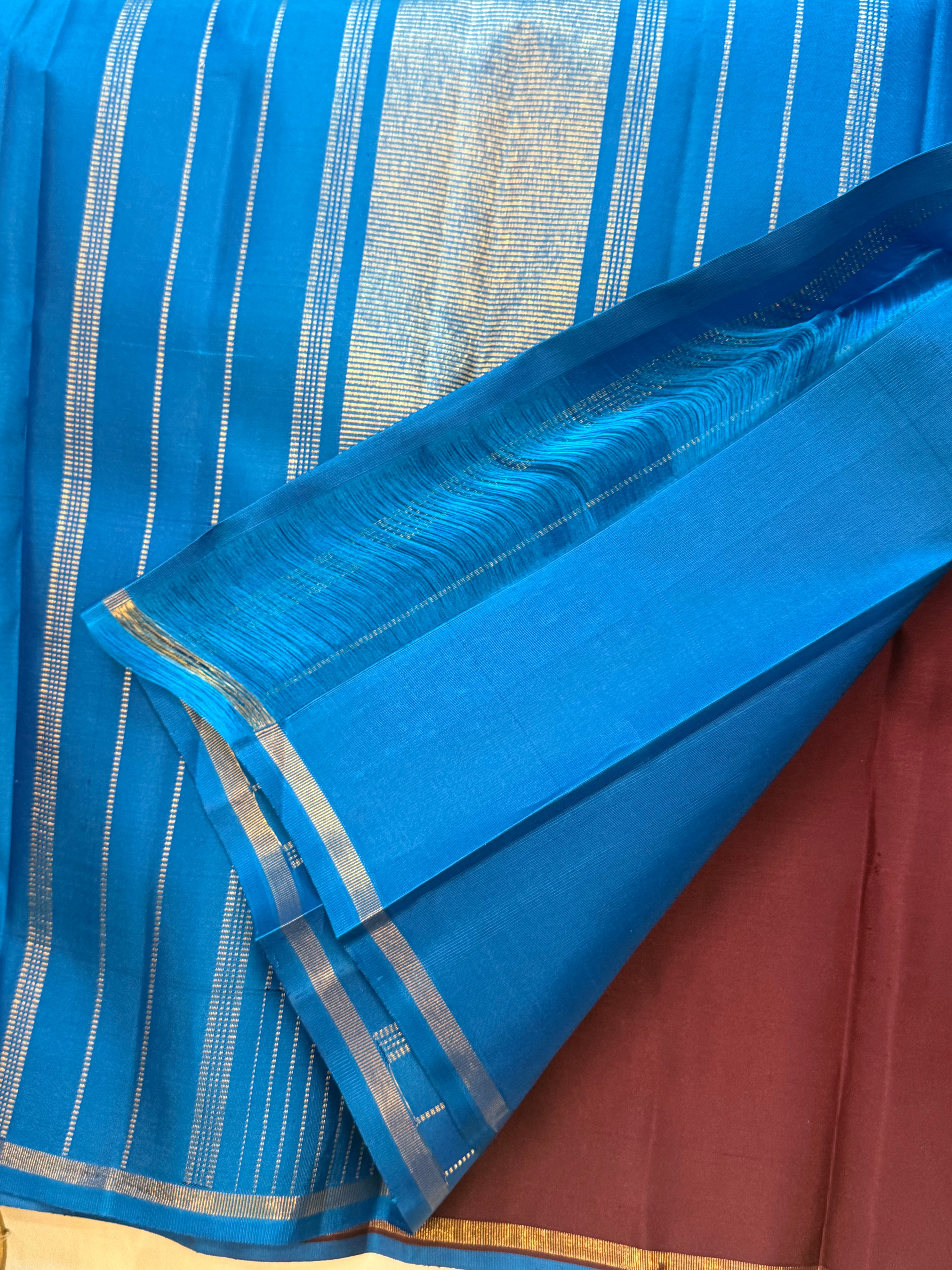 Podi color with blue/ kanjipuram silk
