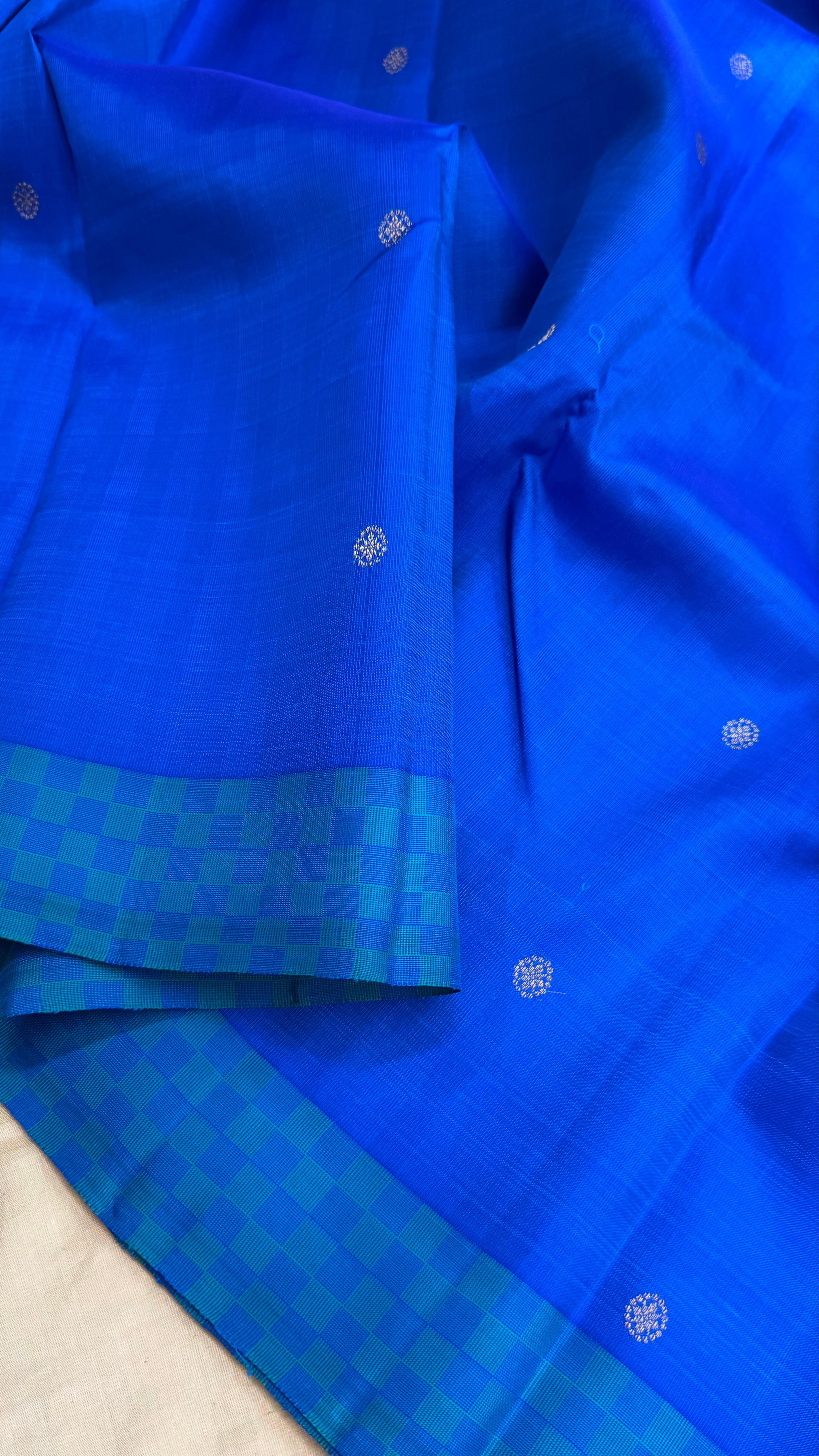 Blue paimadi border / Kanjipuram silk