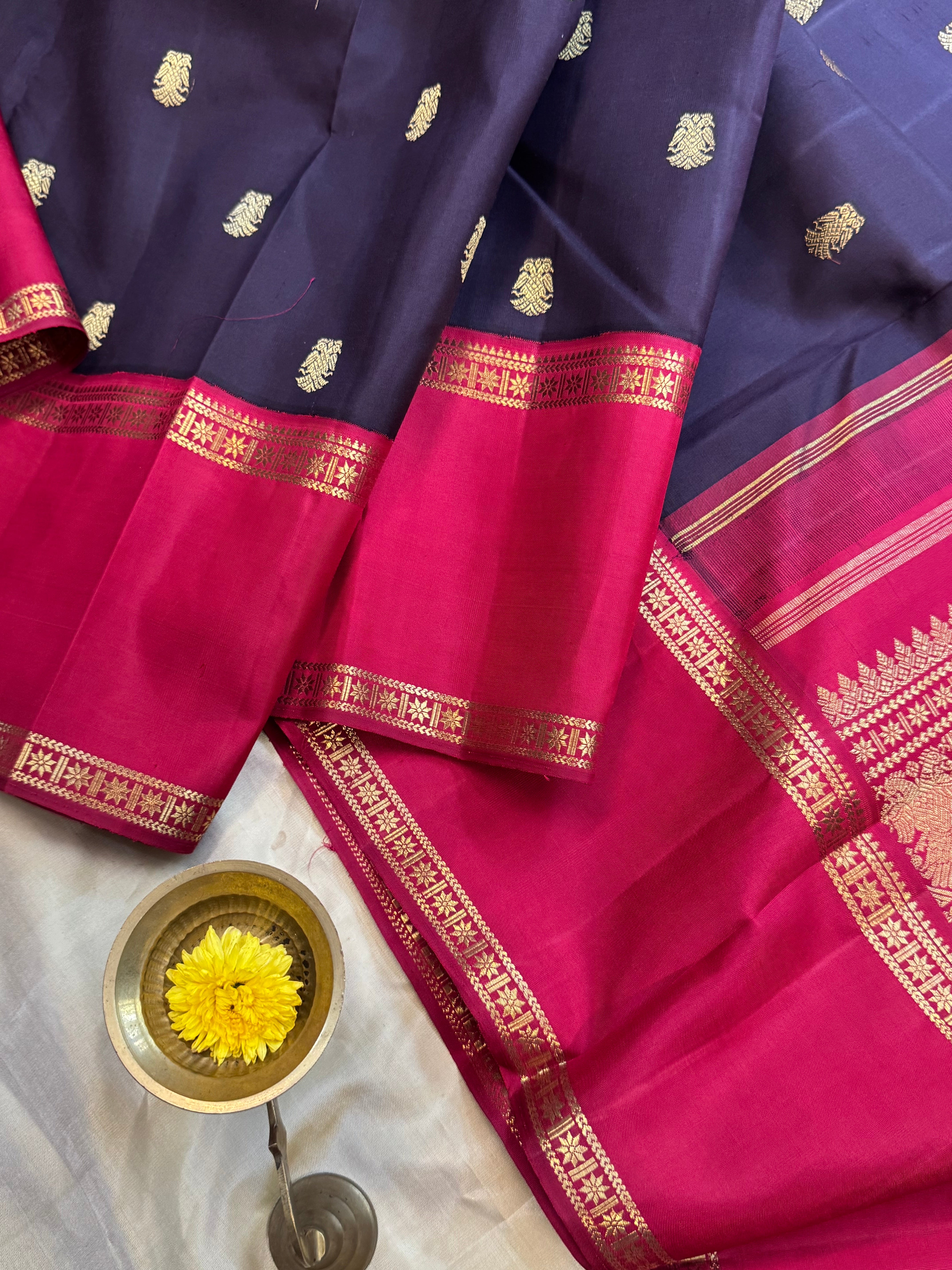 Kanchana retta pet Korvai kanjipuram silk.
