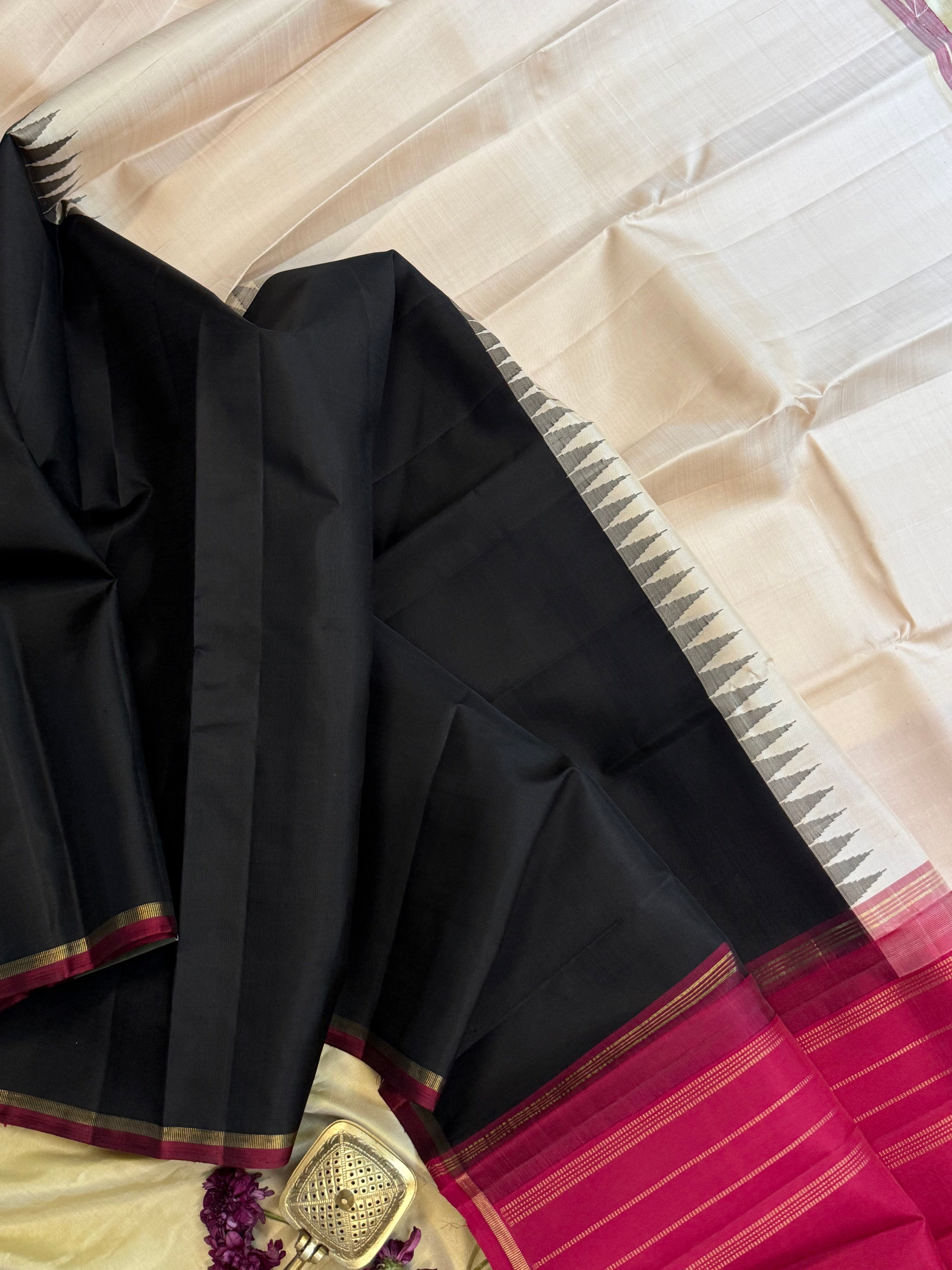 half and half Korvai / Kanjipuram silk