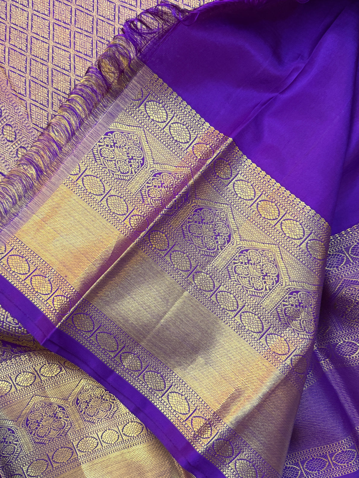 Brinjal with zari butta/Aarani silk saree clsa