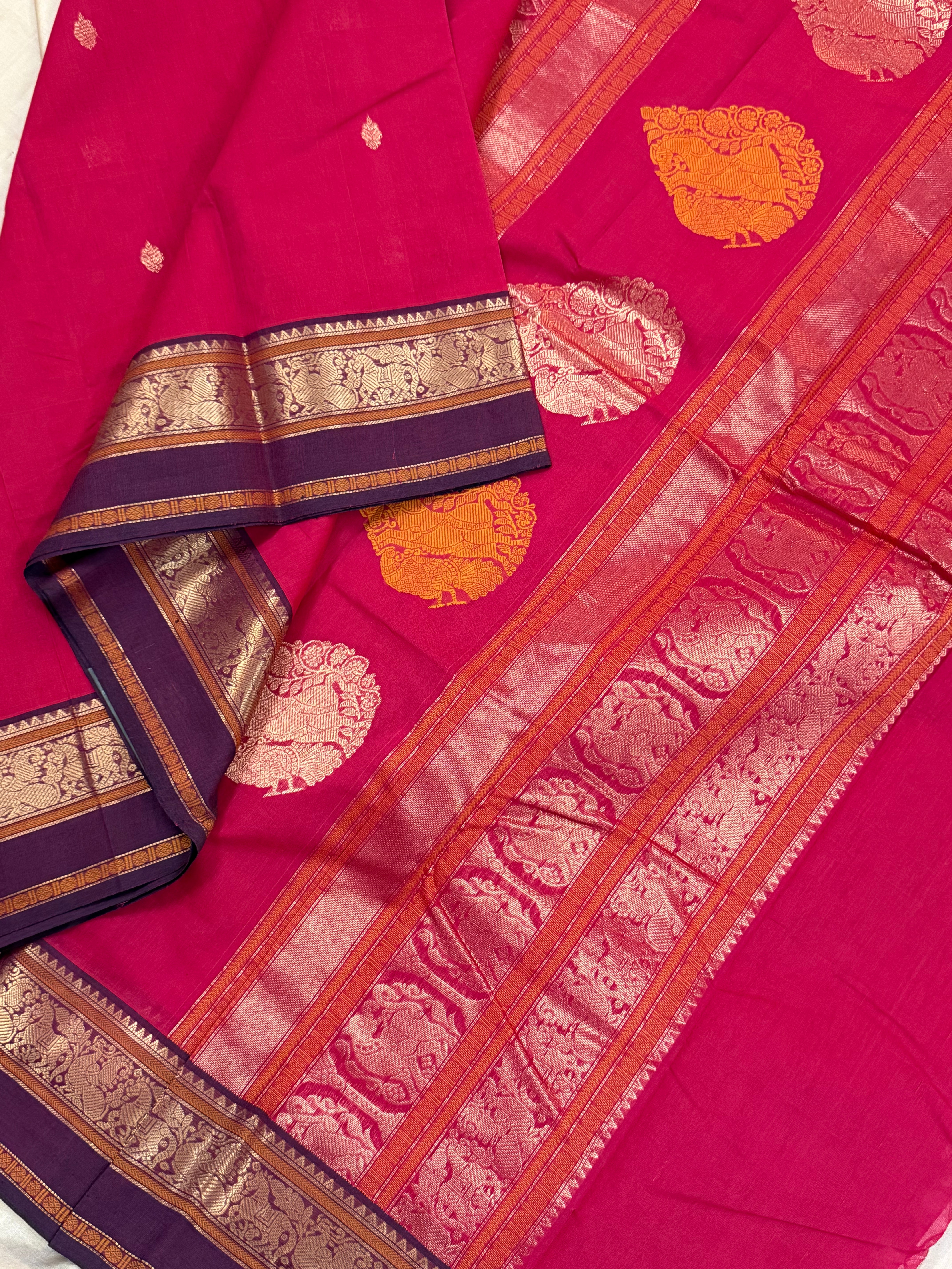 Pink and brown / Kanchi Cotton CL5958