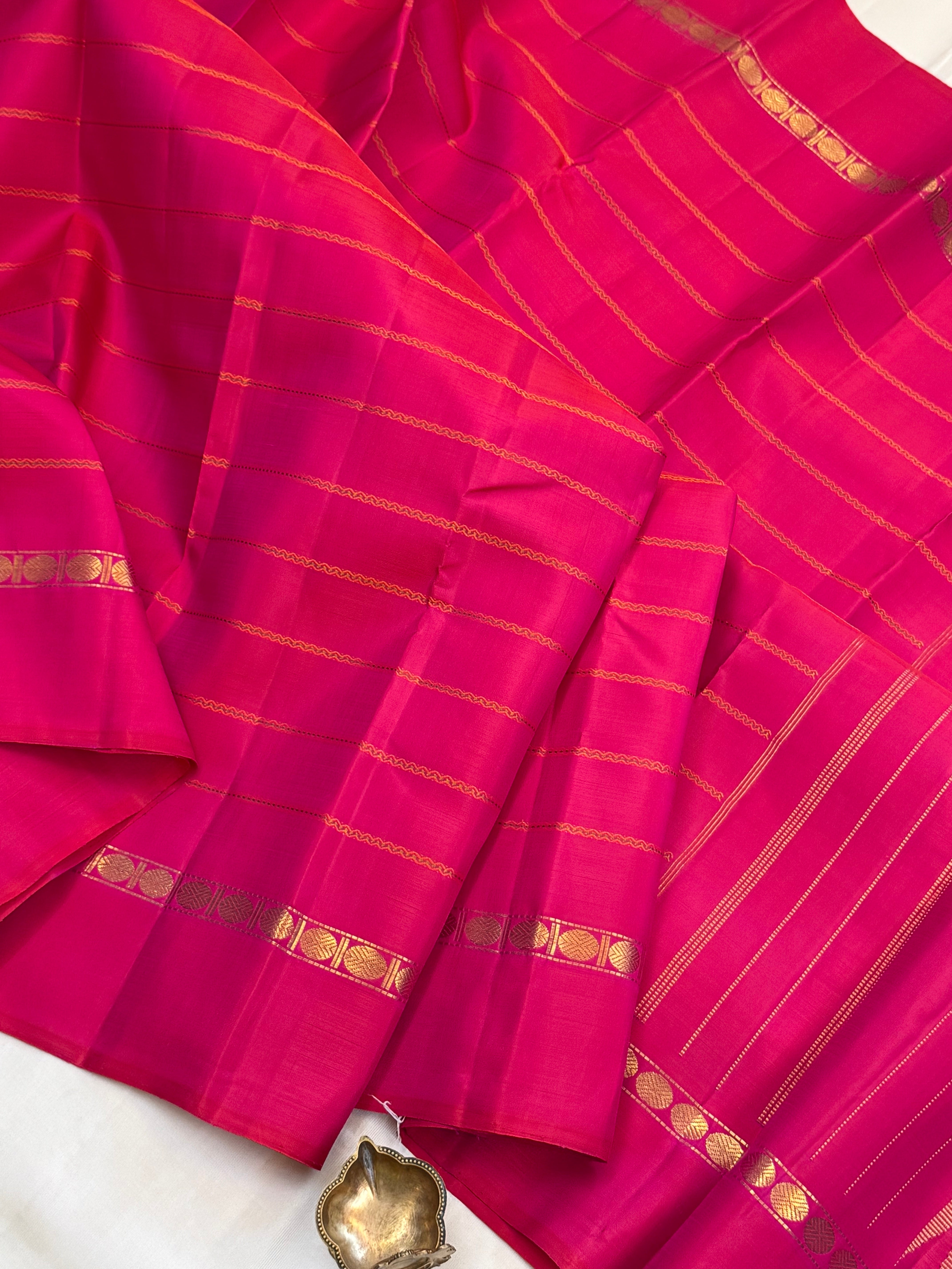 Pink veldhari poun pet 2g Kanjipuram silk CLSA11022