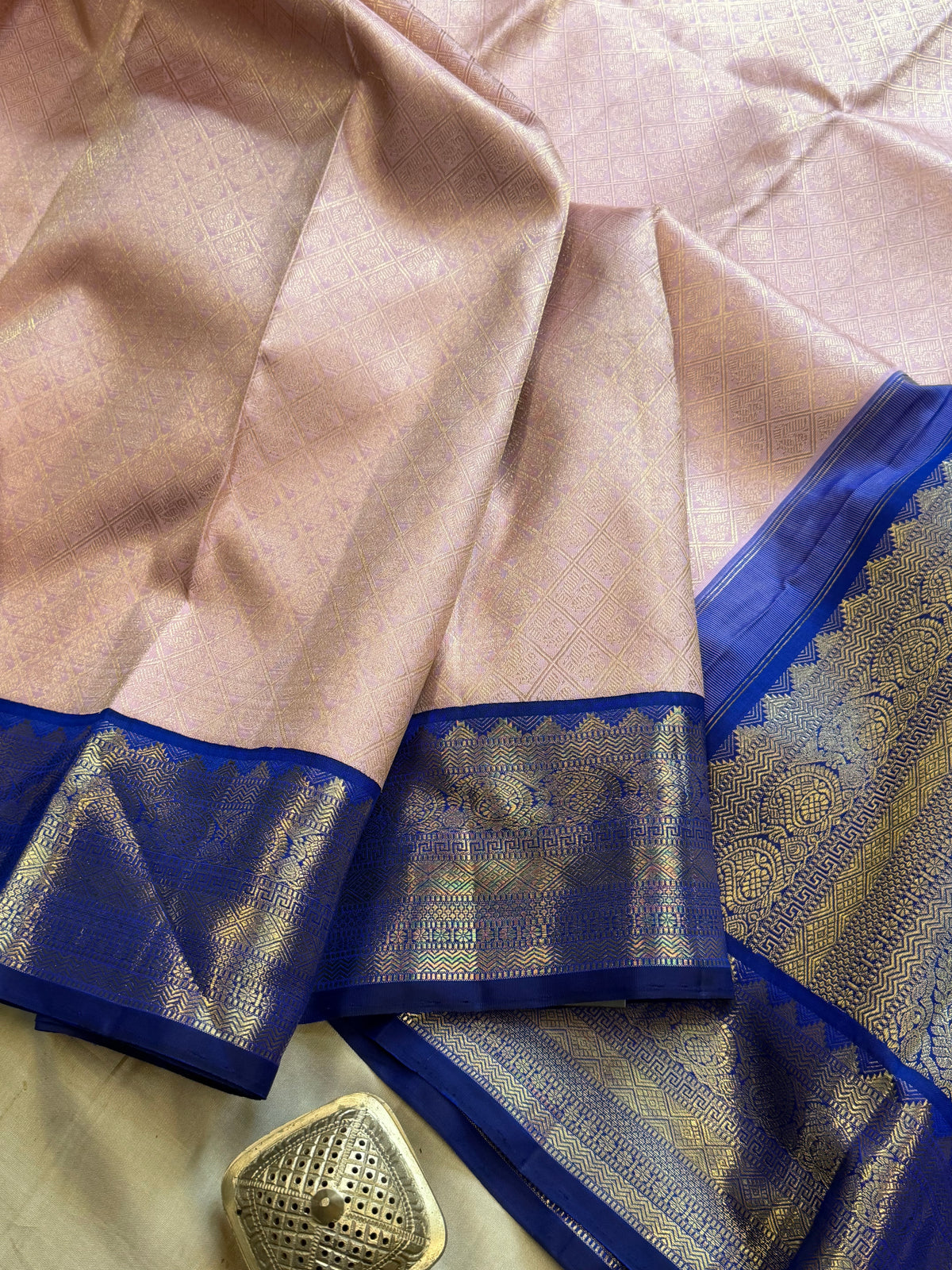Bridal-body checks and annam zari butta Korvai / Kanjipuram silk saree clsa 4265