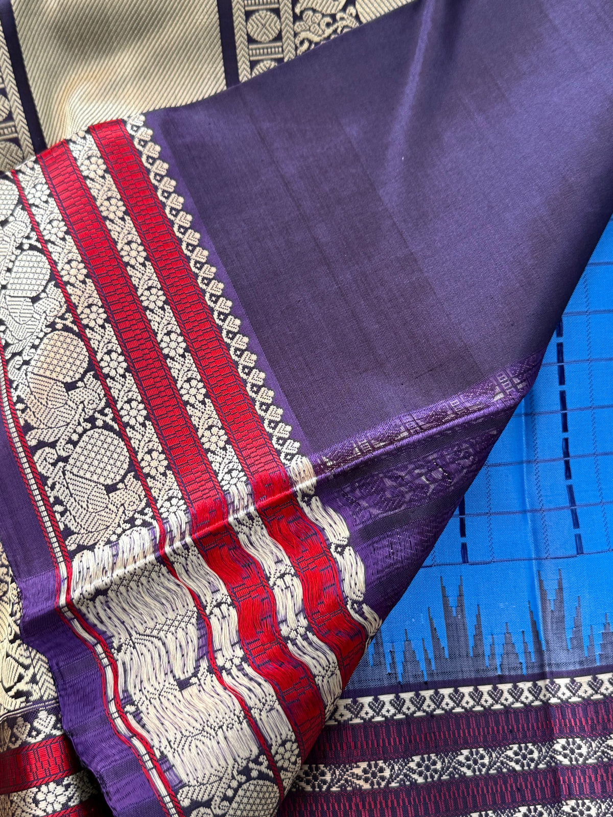 Rama blue kattam butta / Special edition kanjipuram silk