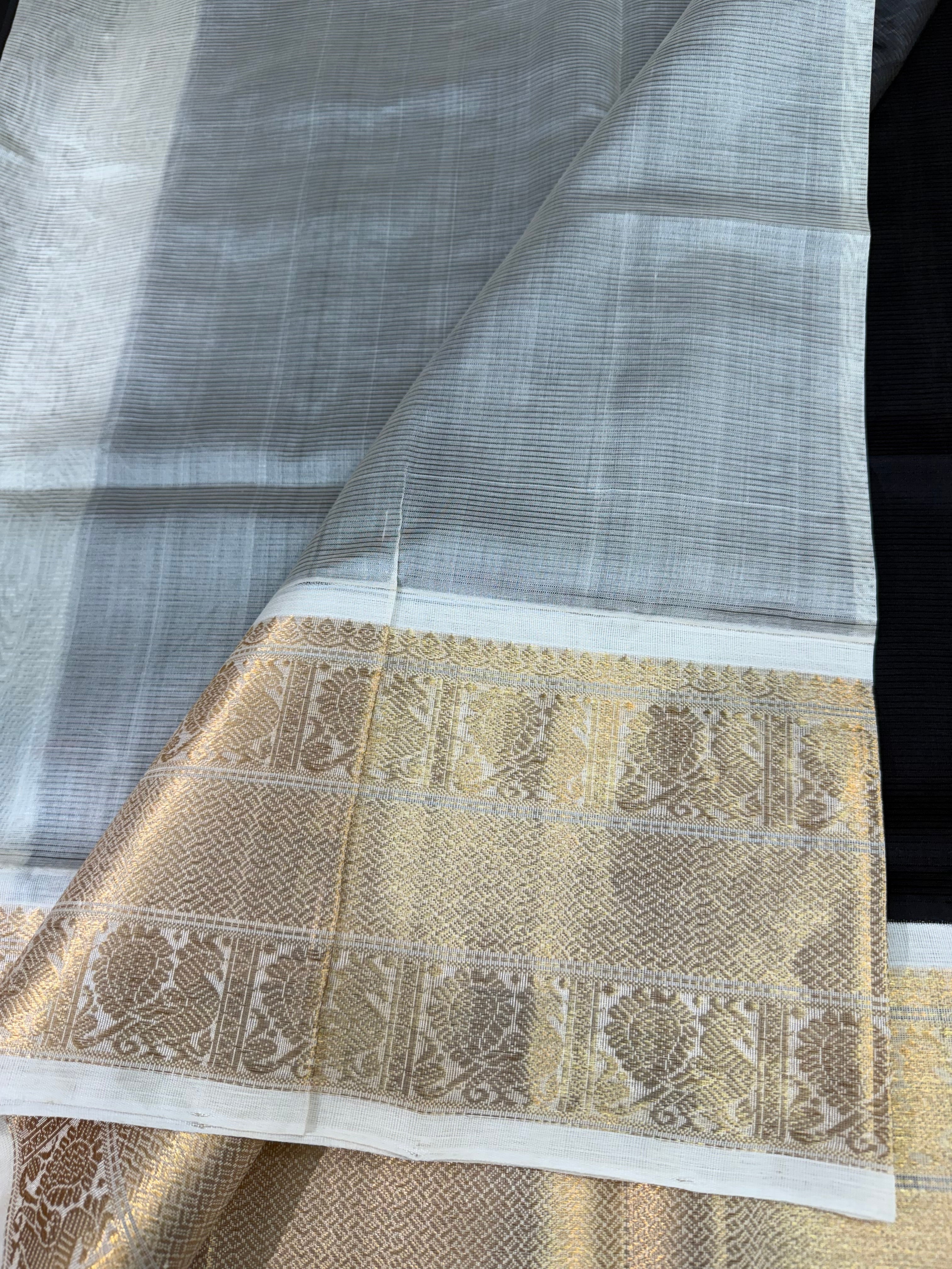 Black Korvai silk cotton