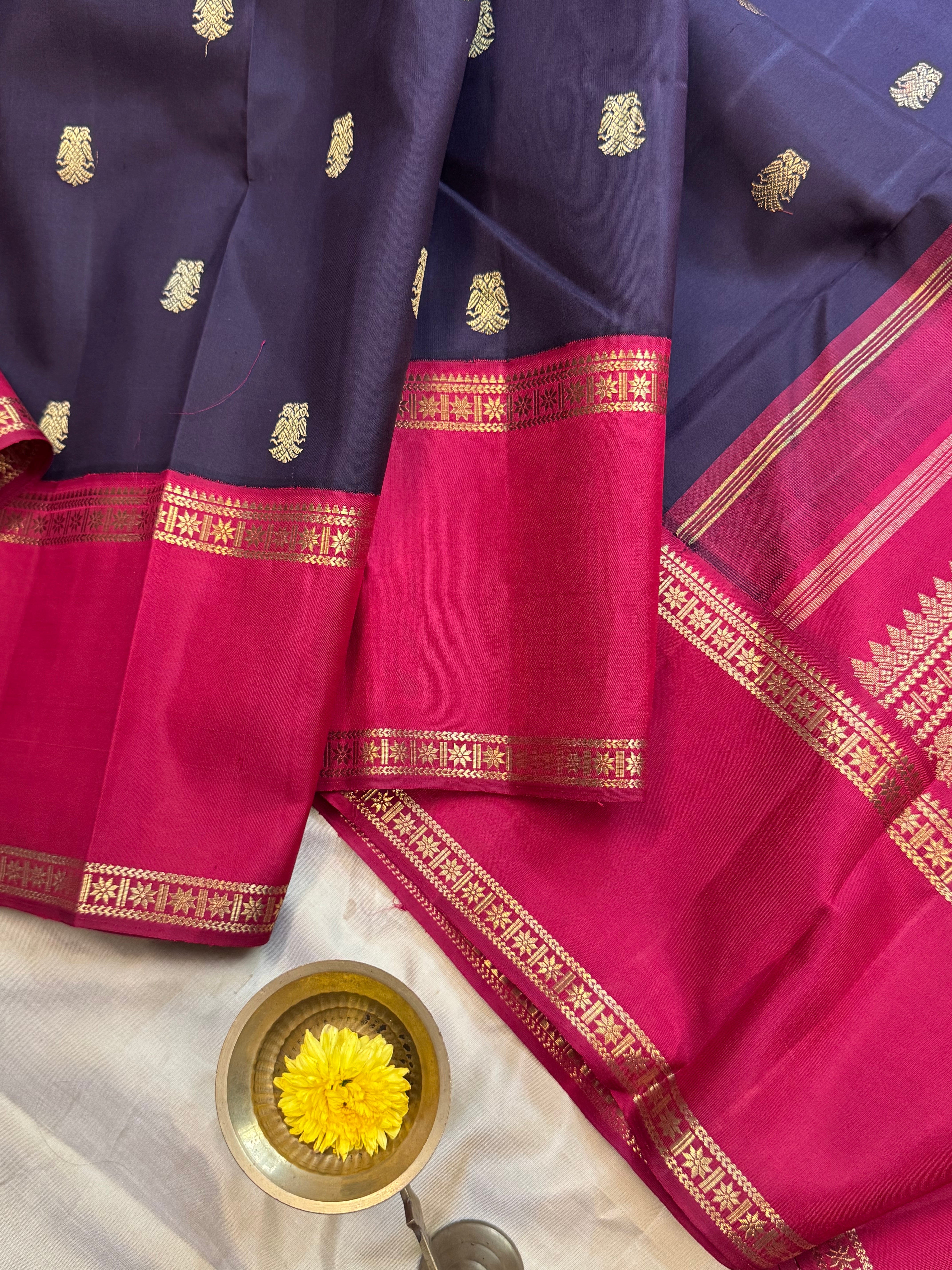 Kanchana retta pet Korvai kanjipuram silk.
