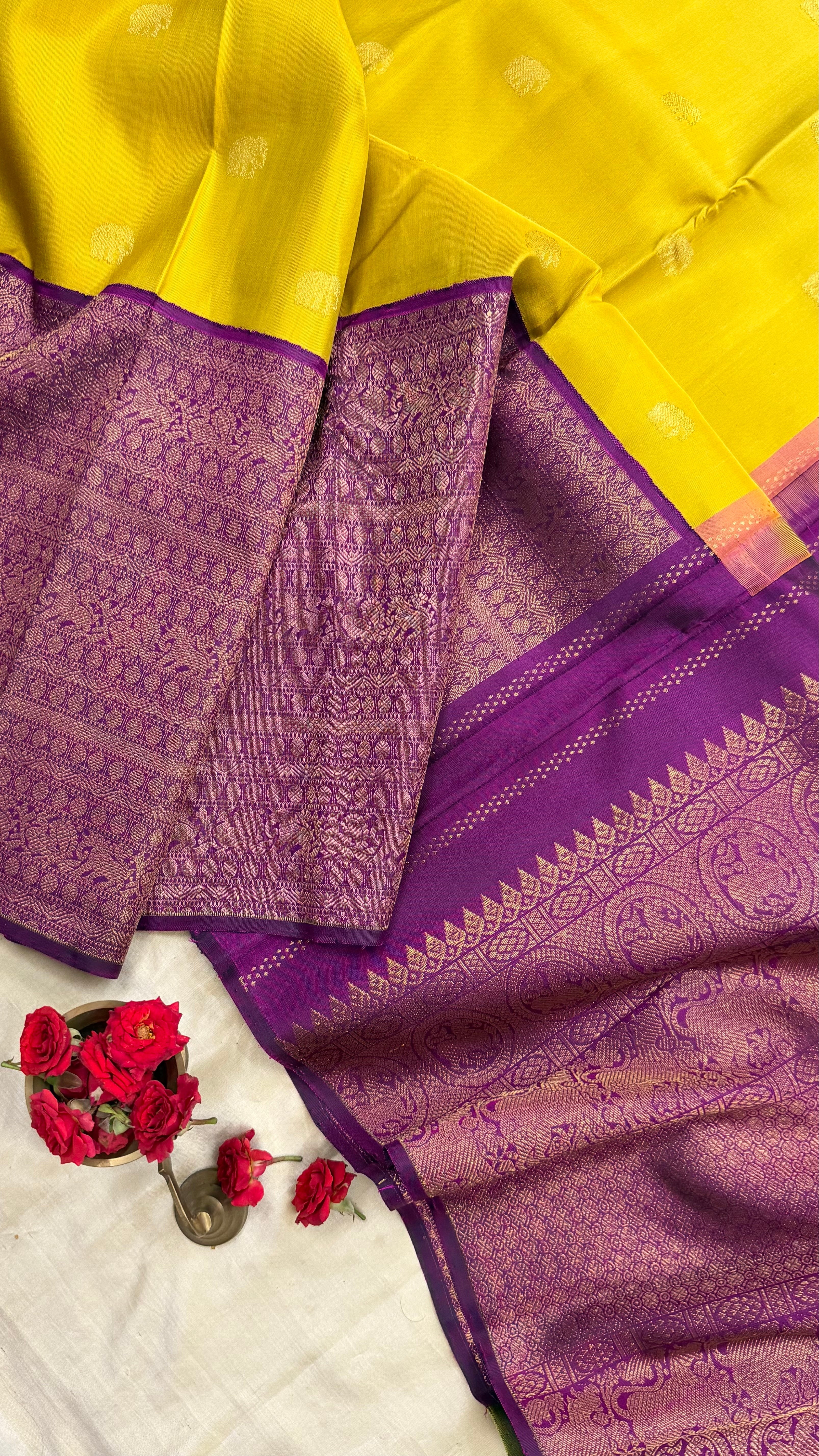 Sampanga skirt border brocade / Kanjipuram Silk