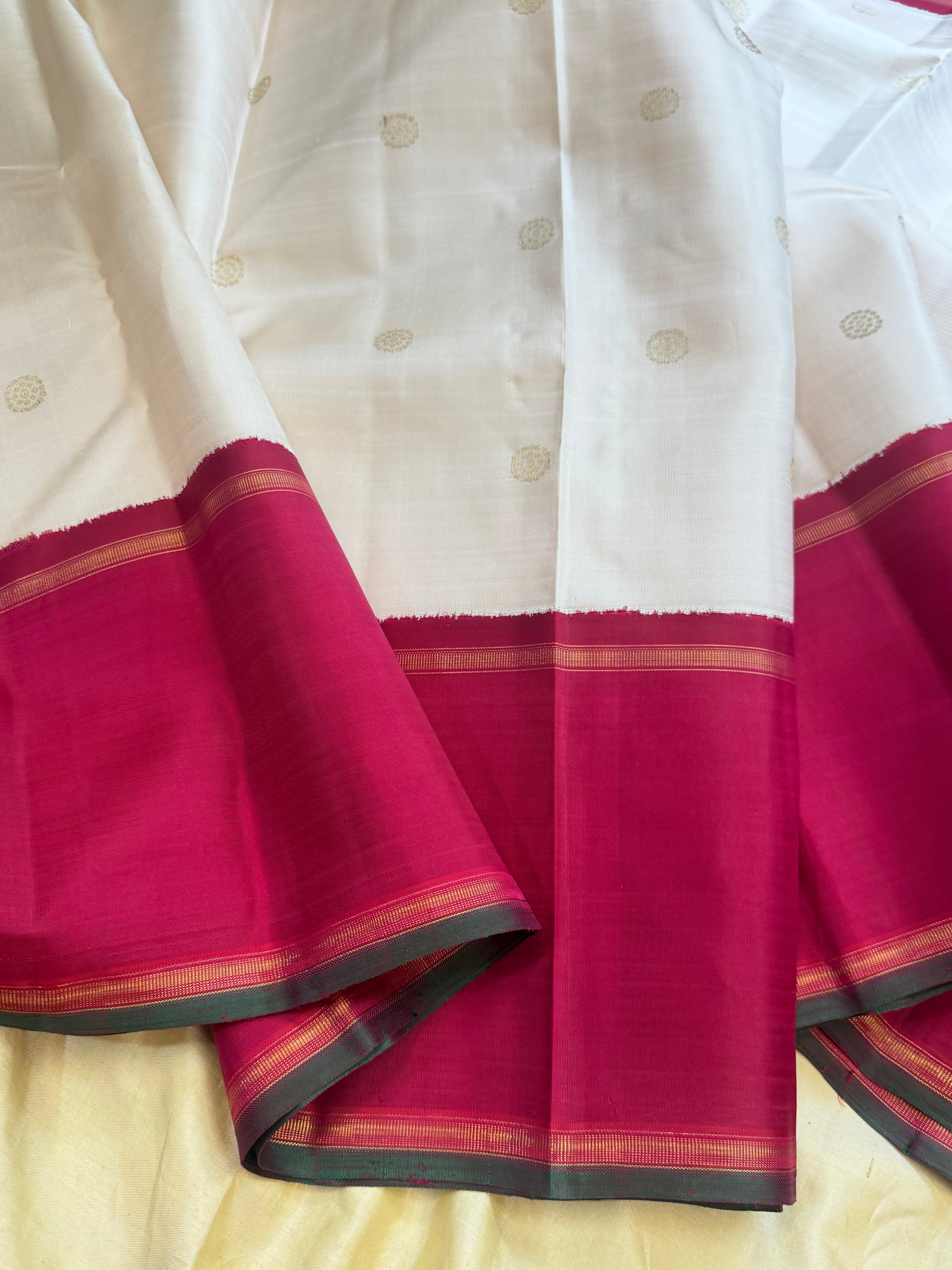 Maha : off white collection of Korvai Kanjipuram