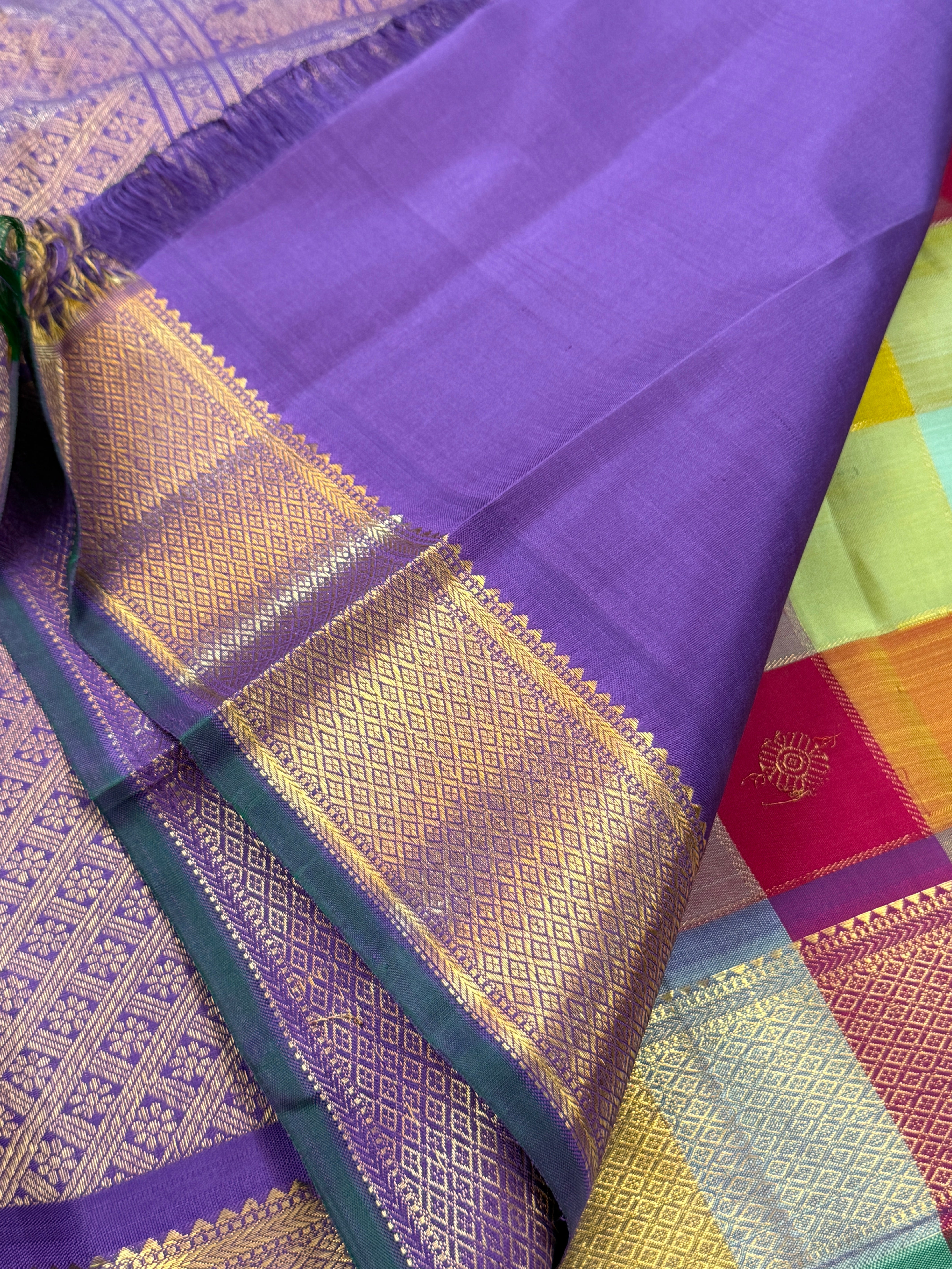 PAALUM PAZHAMUM CHECKS/ Kanjipuram silk CLSA11351