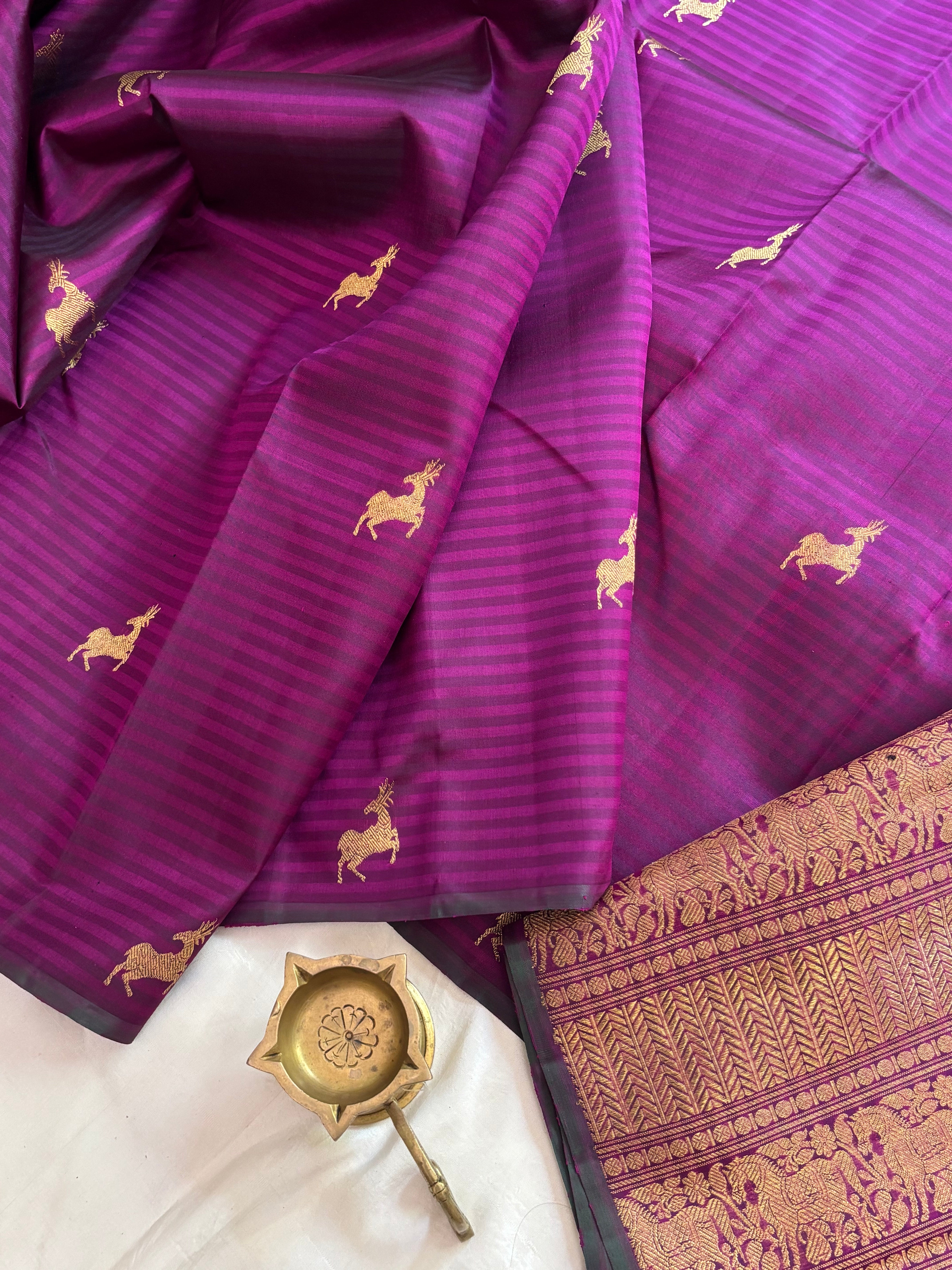 Purple body maan - kanjipuram silk