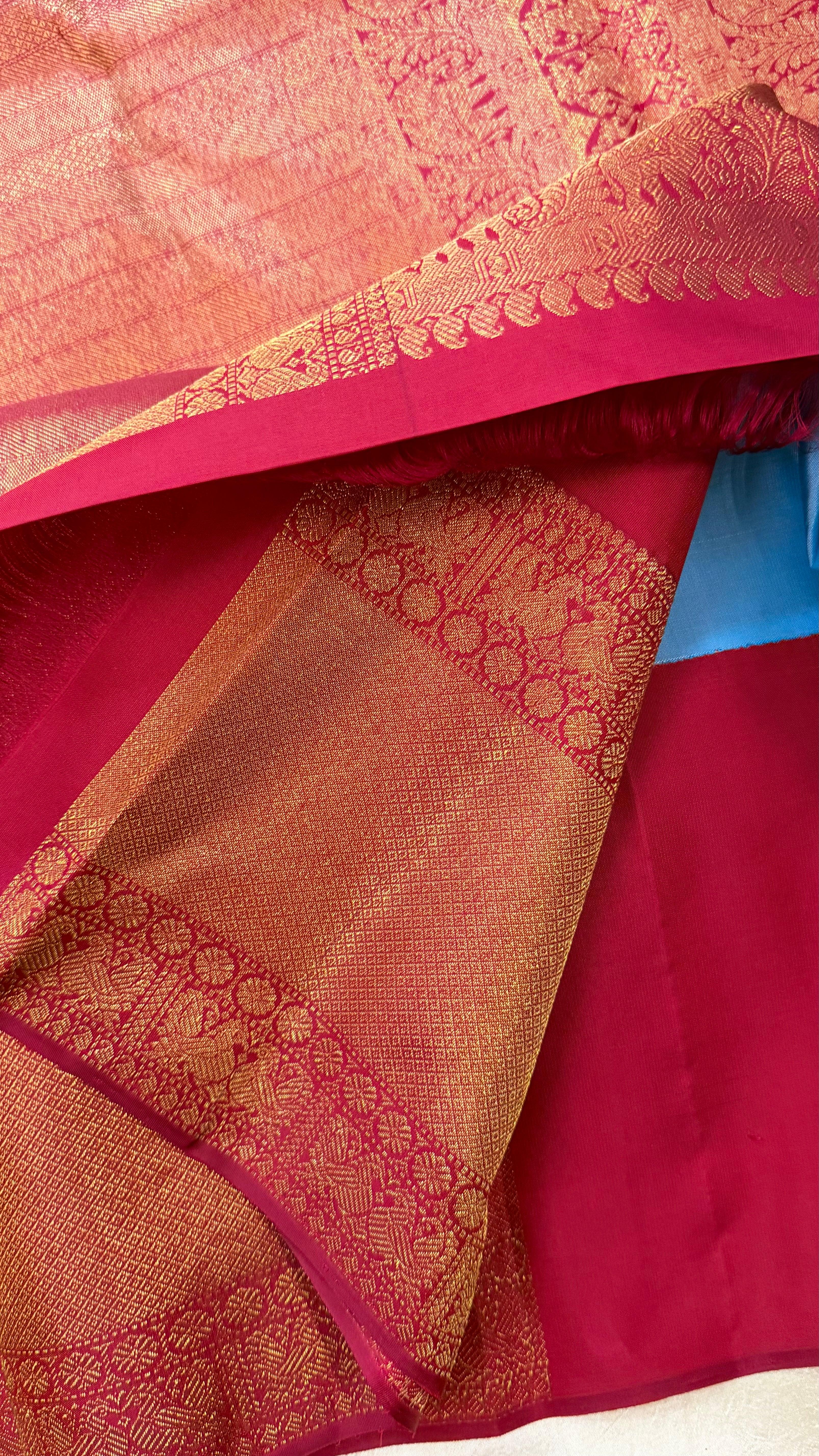 Bridal brocade powder blue / Kanjipuram silk
