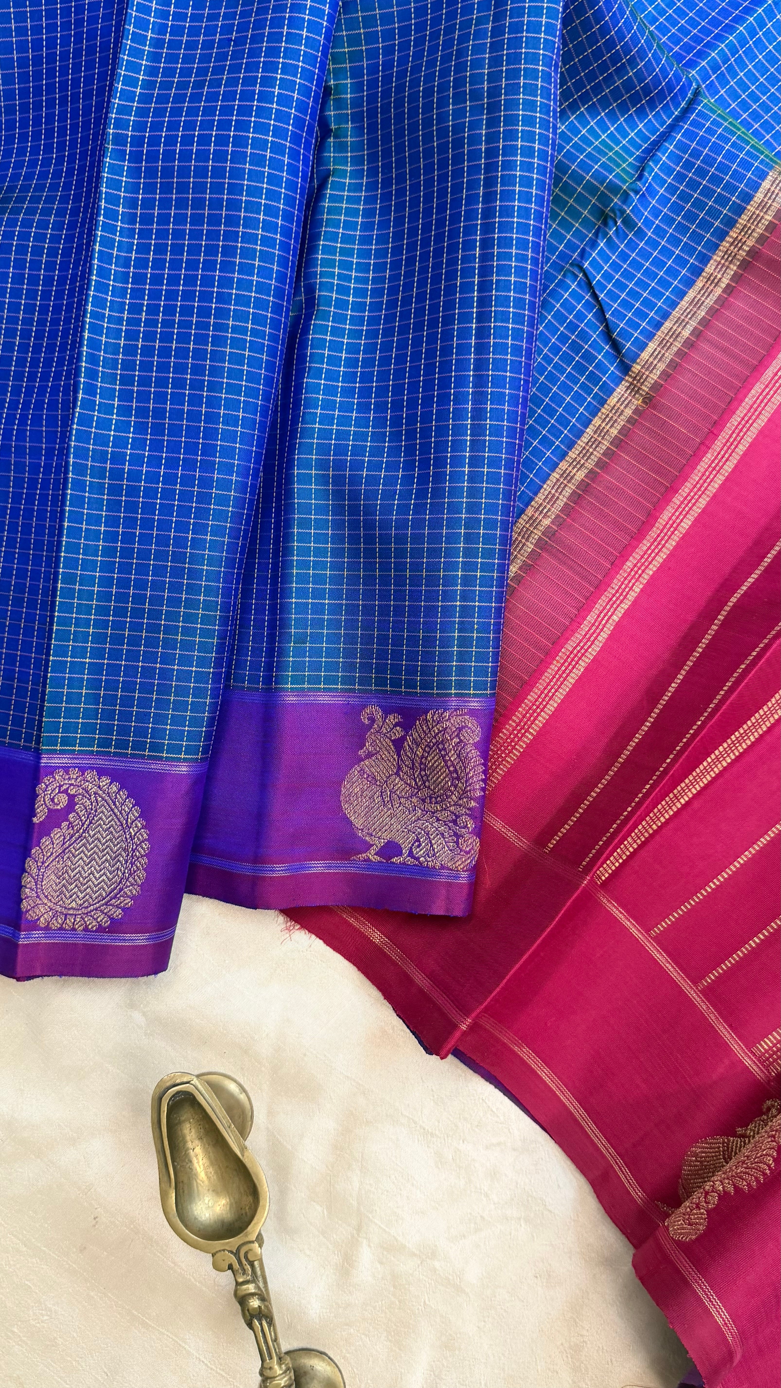 Mayilkazhuthu beetu Butta / Kanjipuram silk
