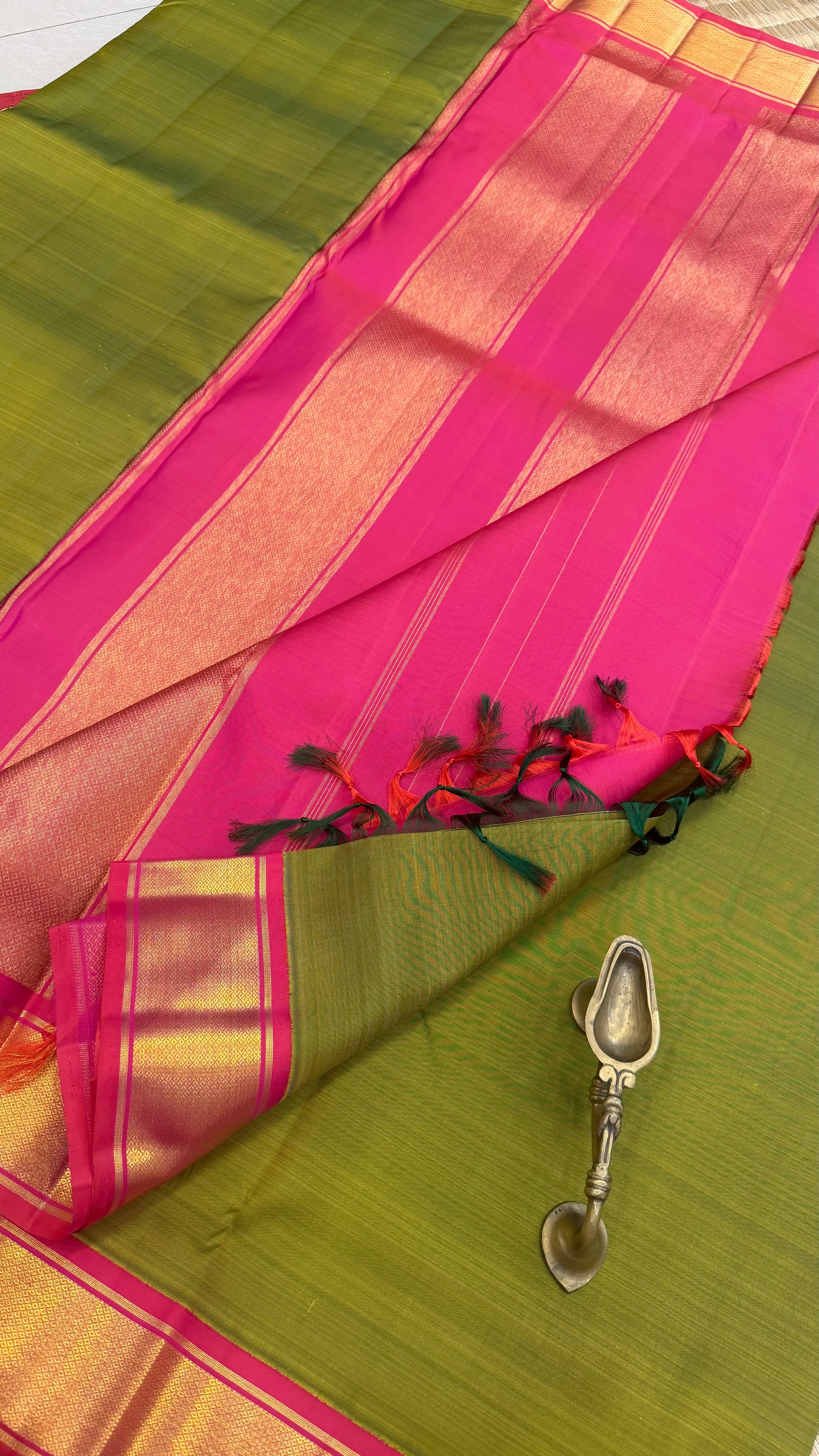 10 yards korvai Kanjipuram silk