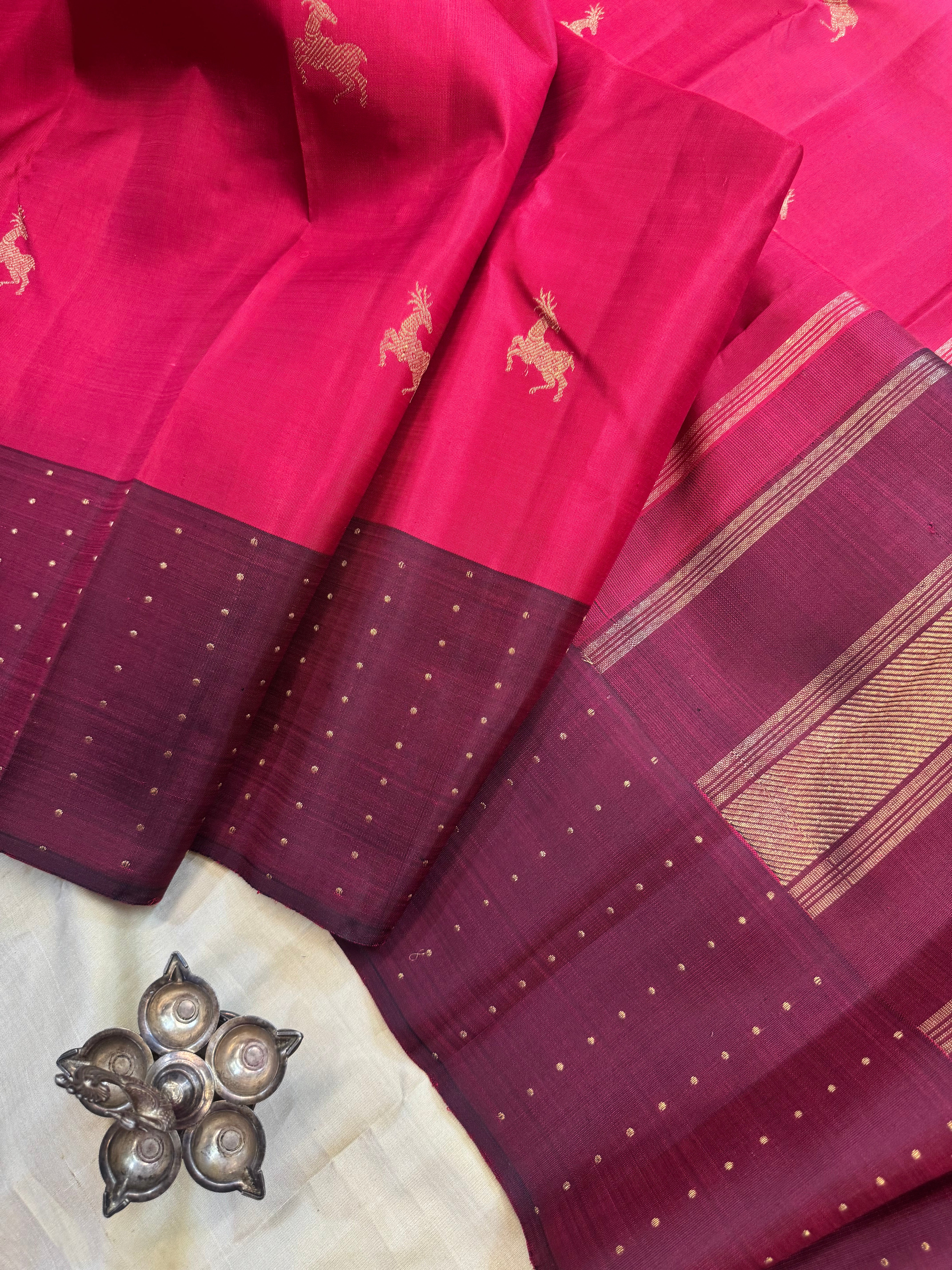 Red maan Butta classic kanjipuram silk