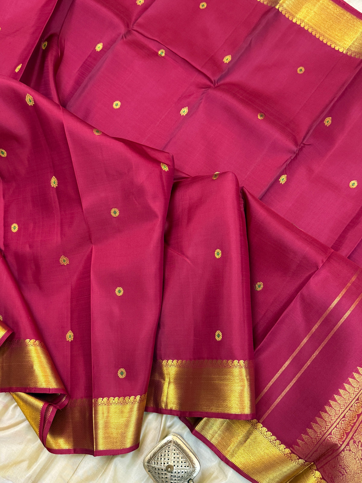 Merron with Meenakari Zari butta/Aarani silk saree 7699