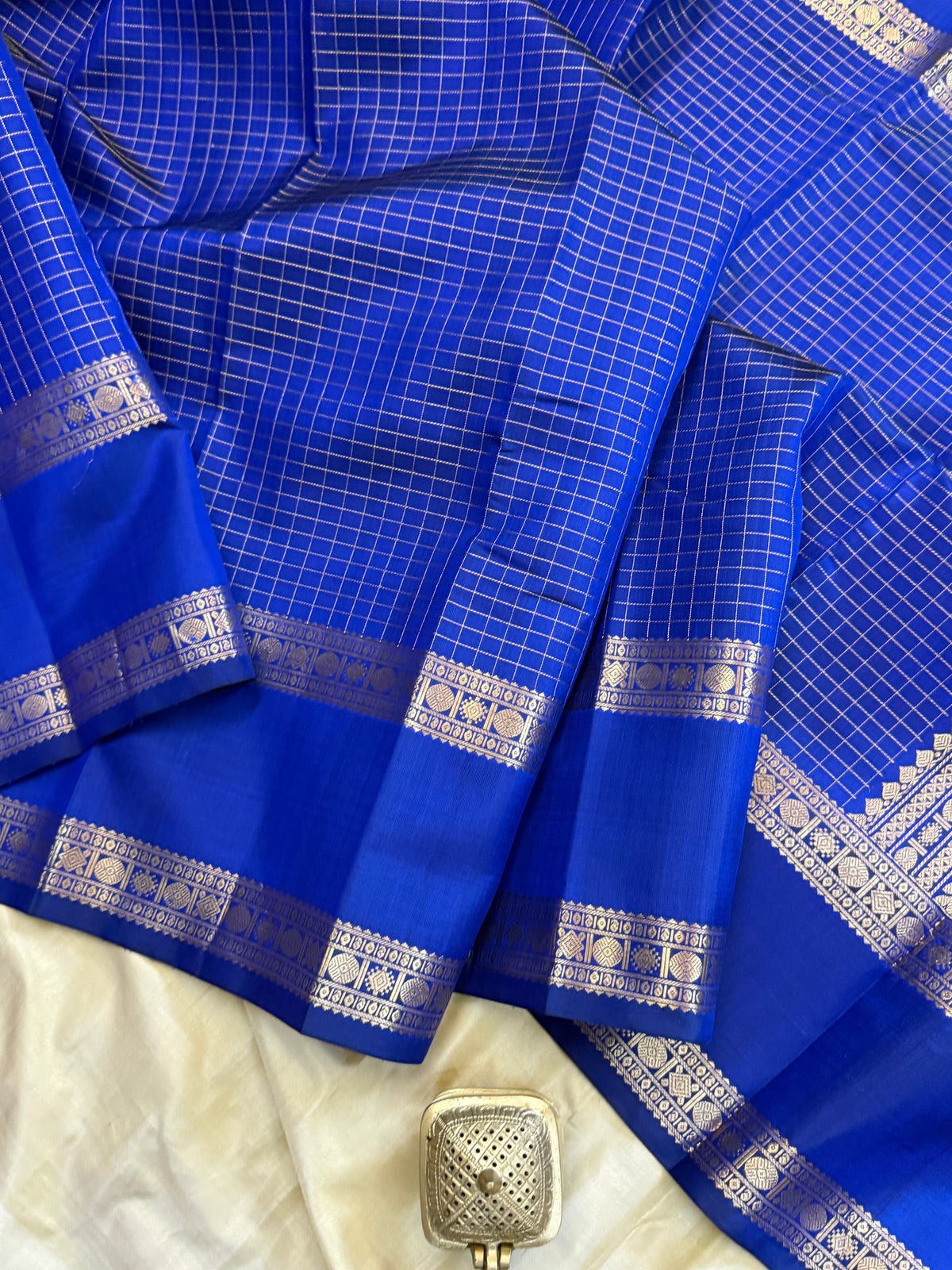 Special edition-Royal blue colour with Zari kattam silk saree/clsa 12549