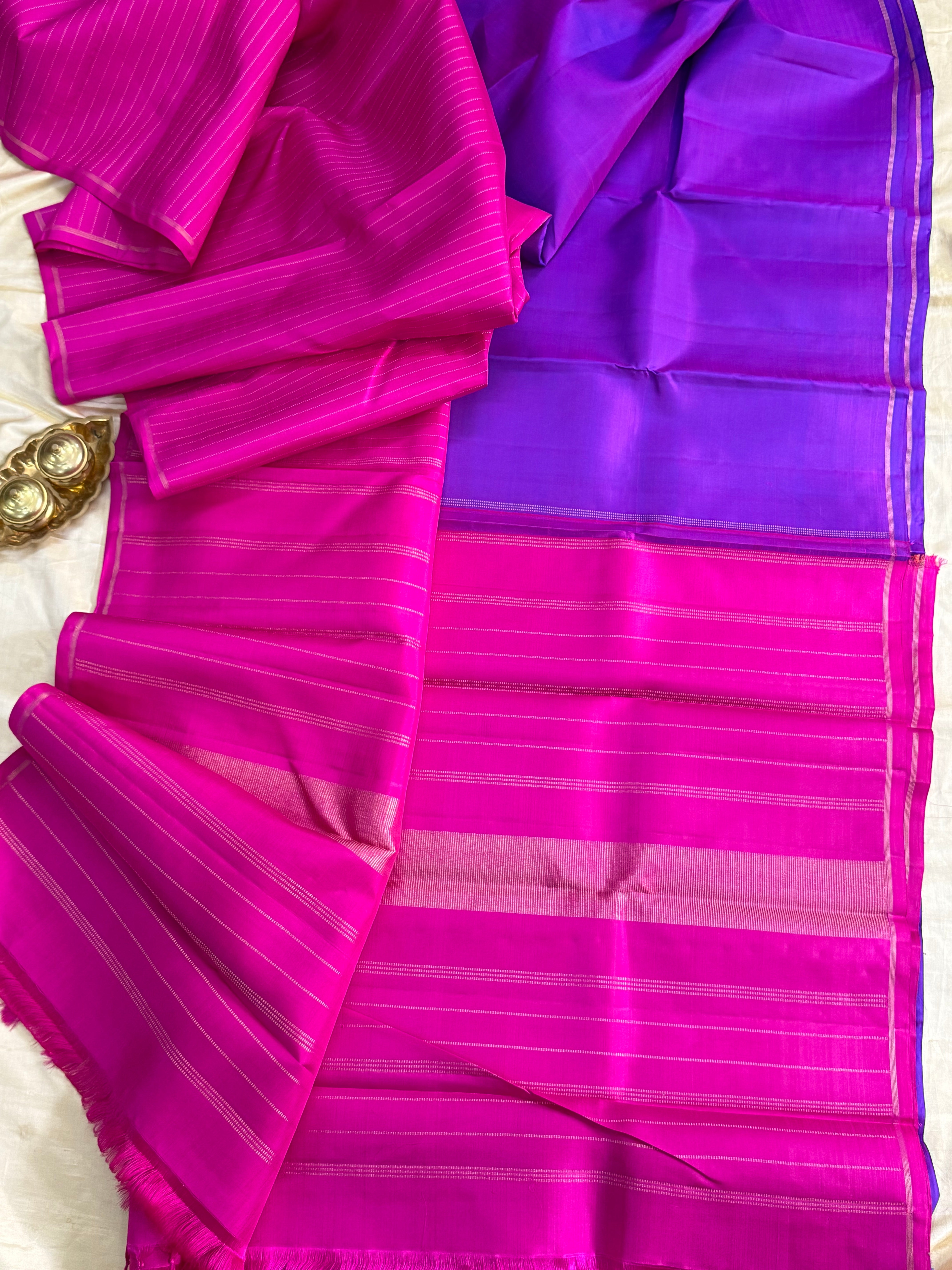 HALF AND HALF BODY ZARI/KANJIPURAM SILK SAREE CLSA 5447