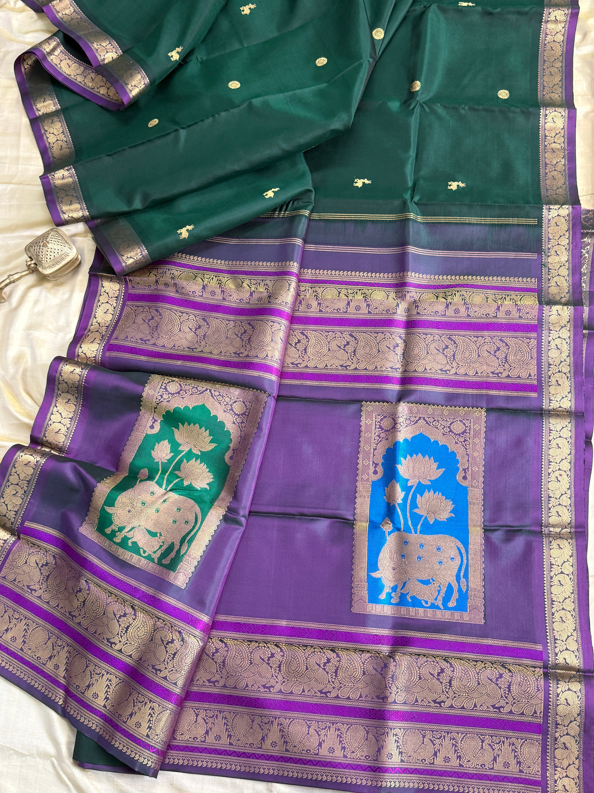 Green unique pallu / Special Edition Silk CLSA10193