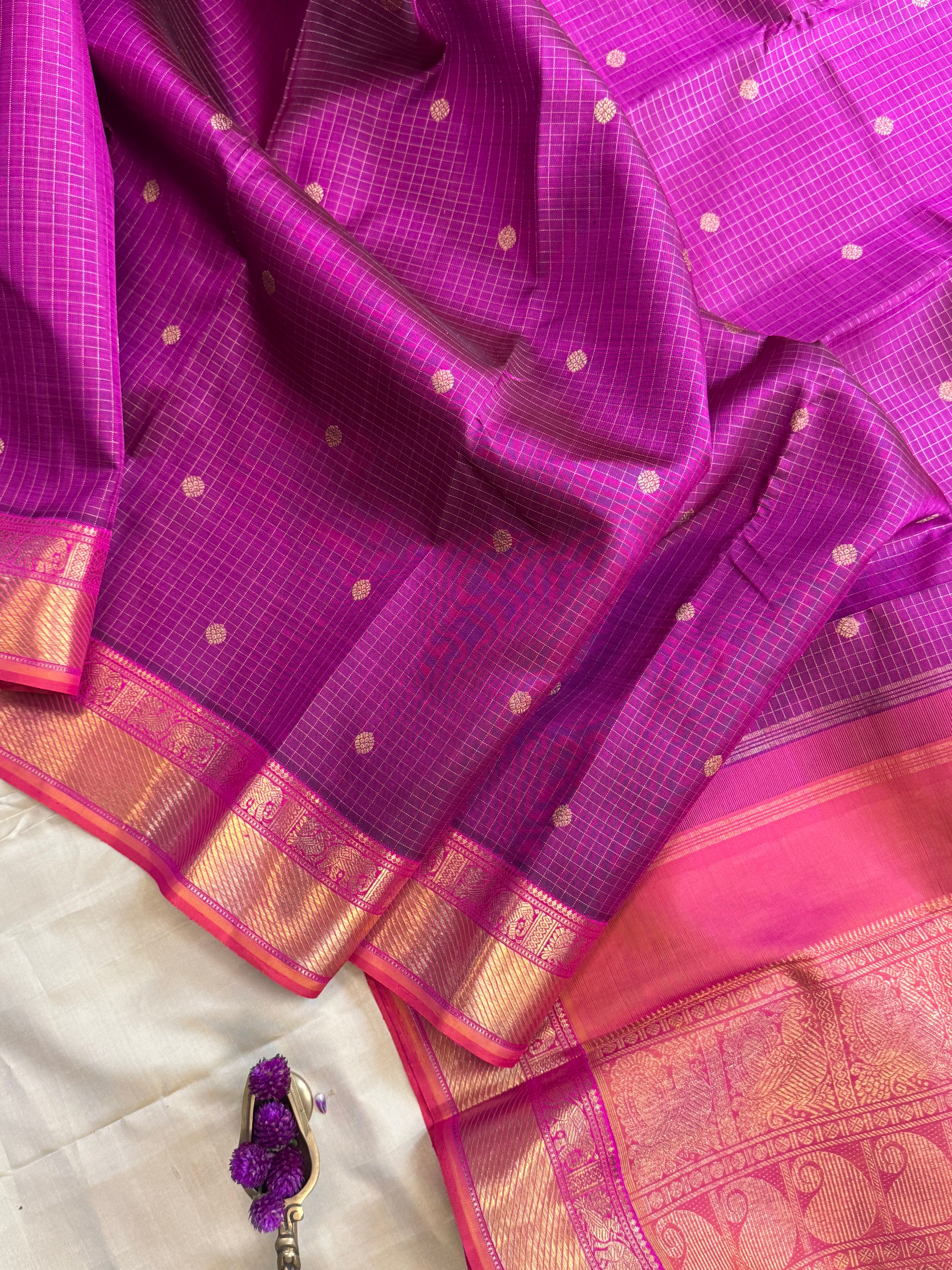Vadamalli Zari Kattam / kanjipuram silk saree