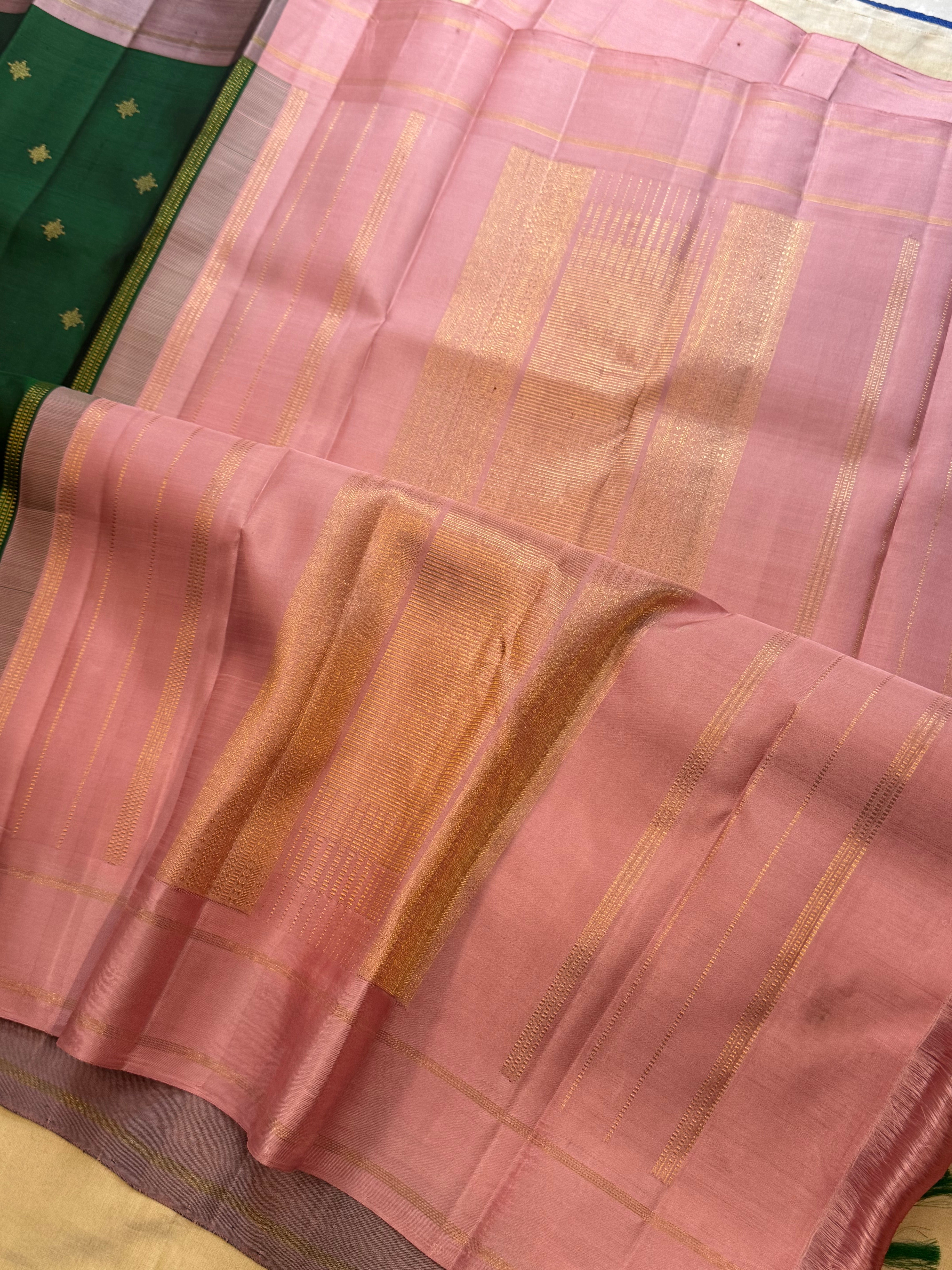 Green and pink / Kanjipuram Silk