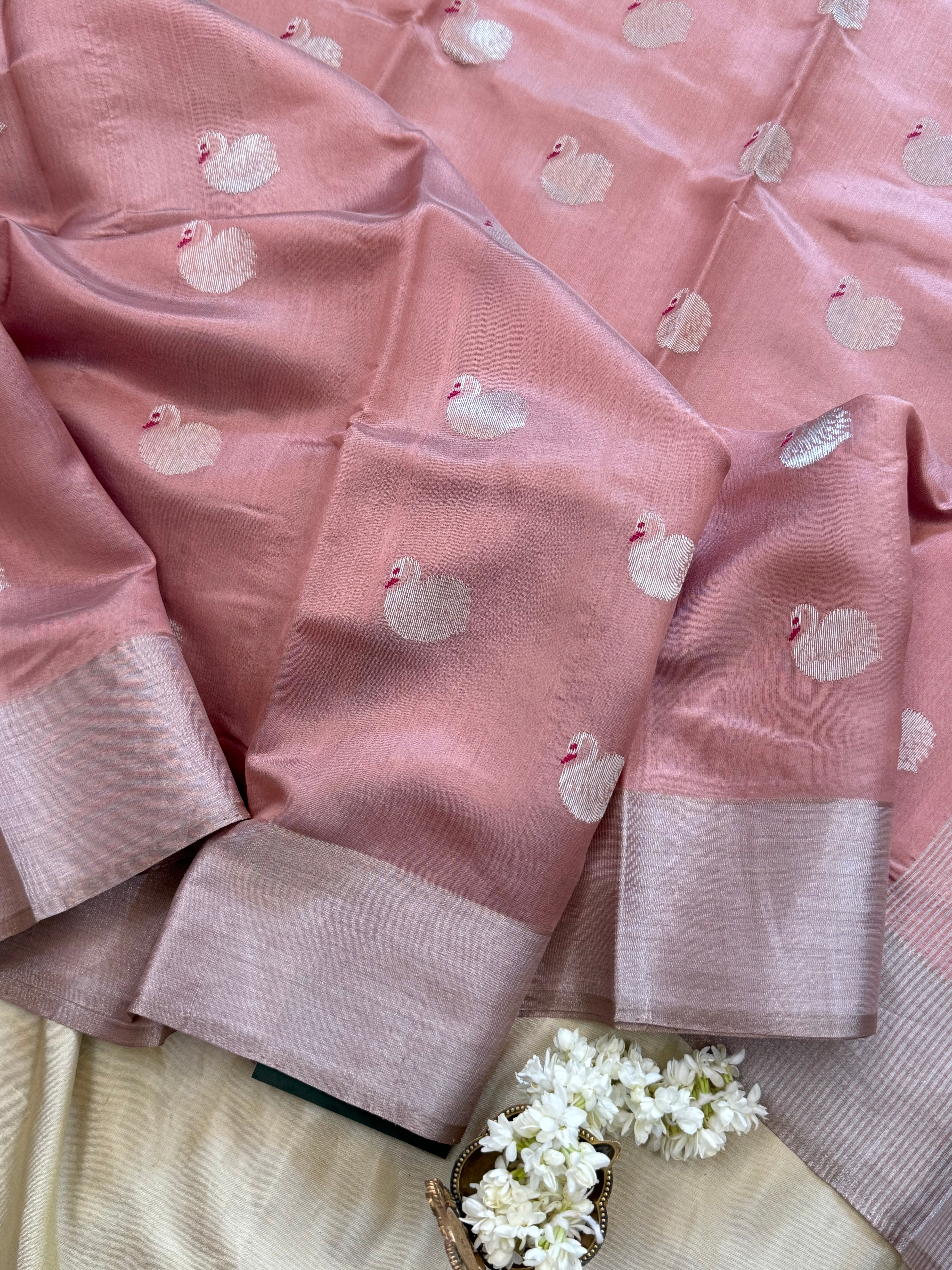 Onion pink swan butta / Chanderi silk / CLSA10874