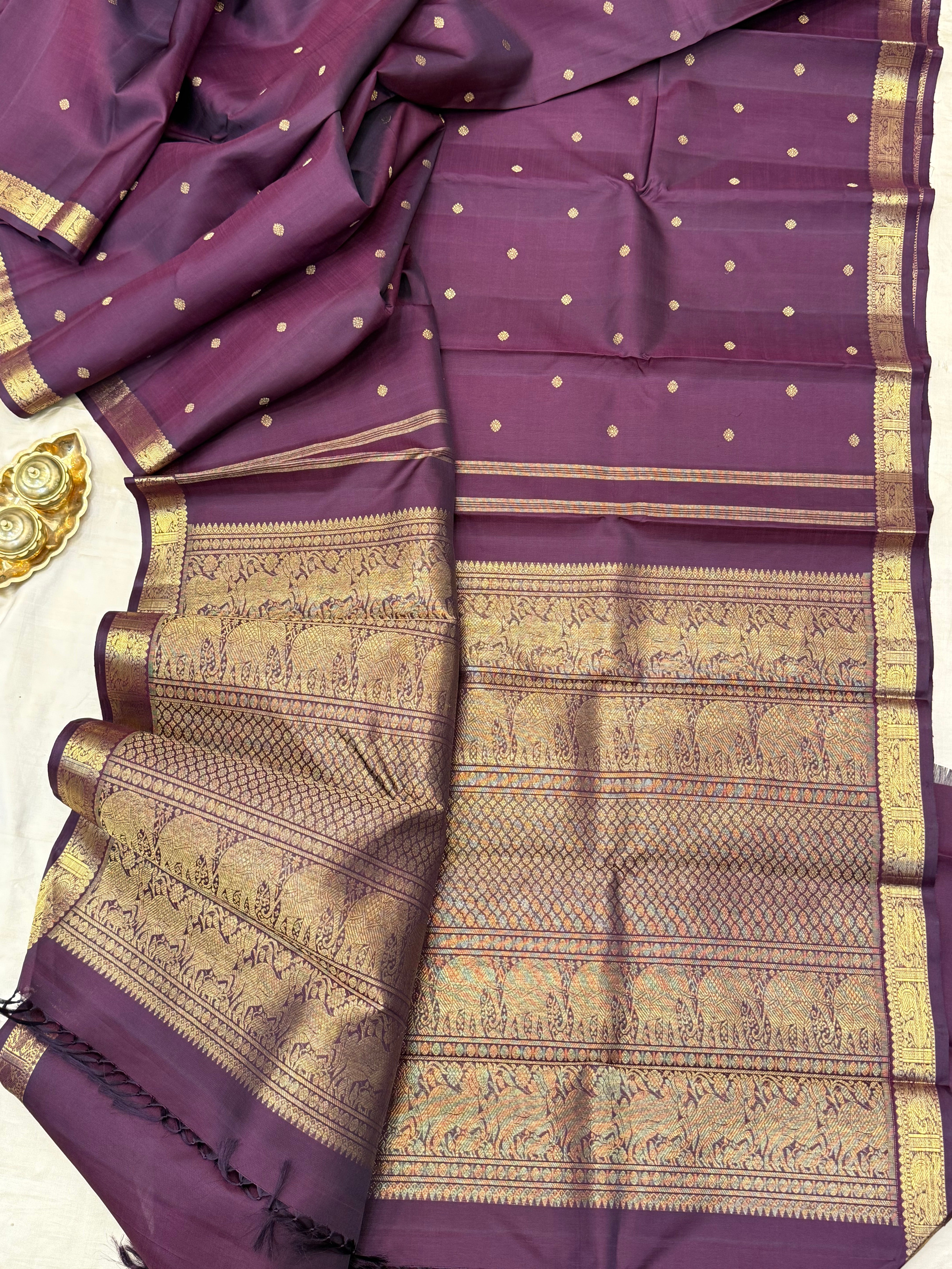 Kalyani: Paaku small border / kanjipuram silk