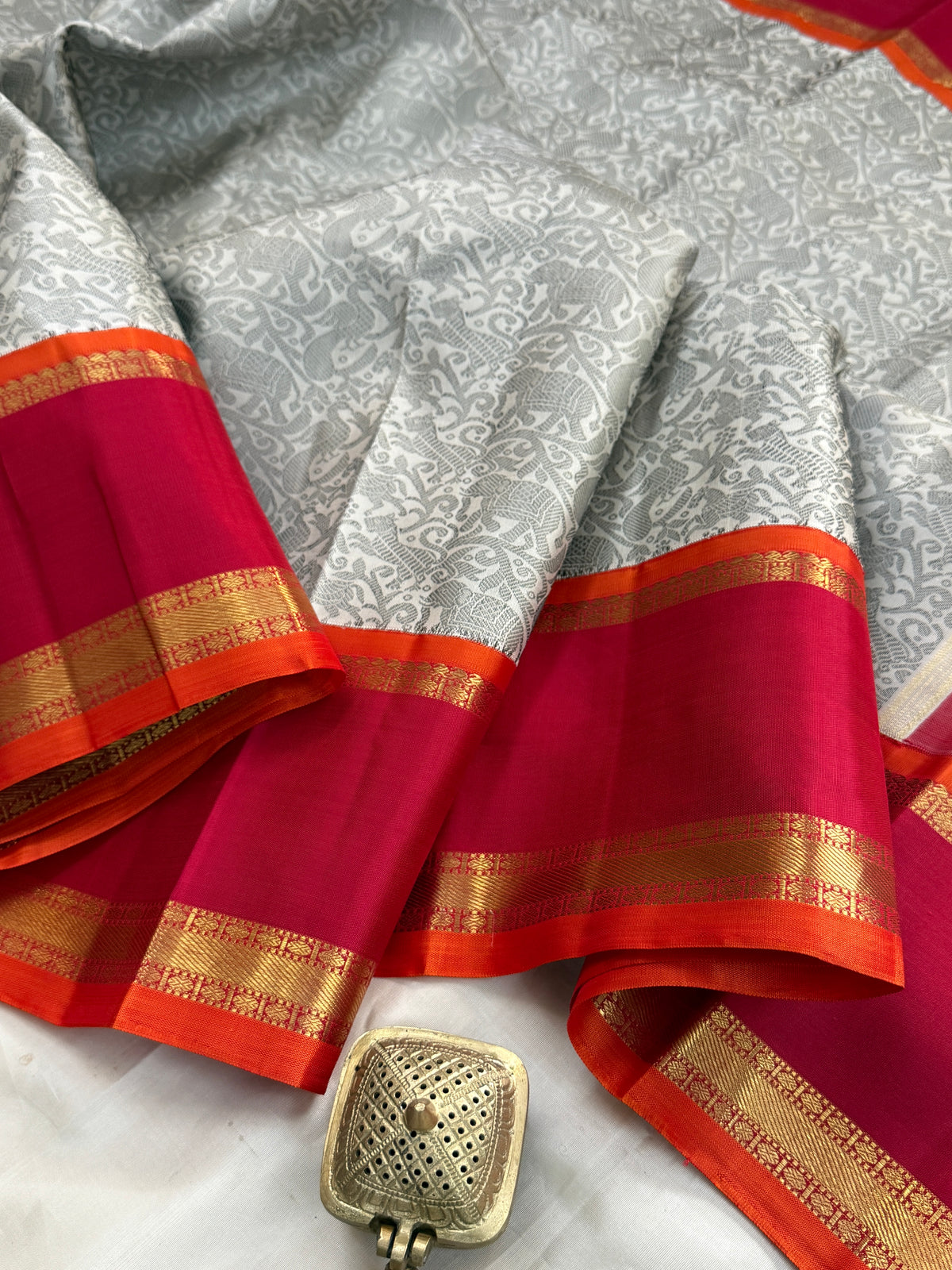 Vanasingaram Rettapet border/ Kanjipuram silk saree clsa 12793