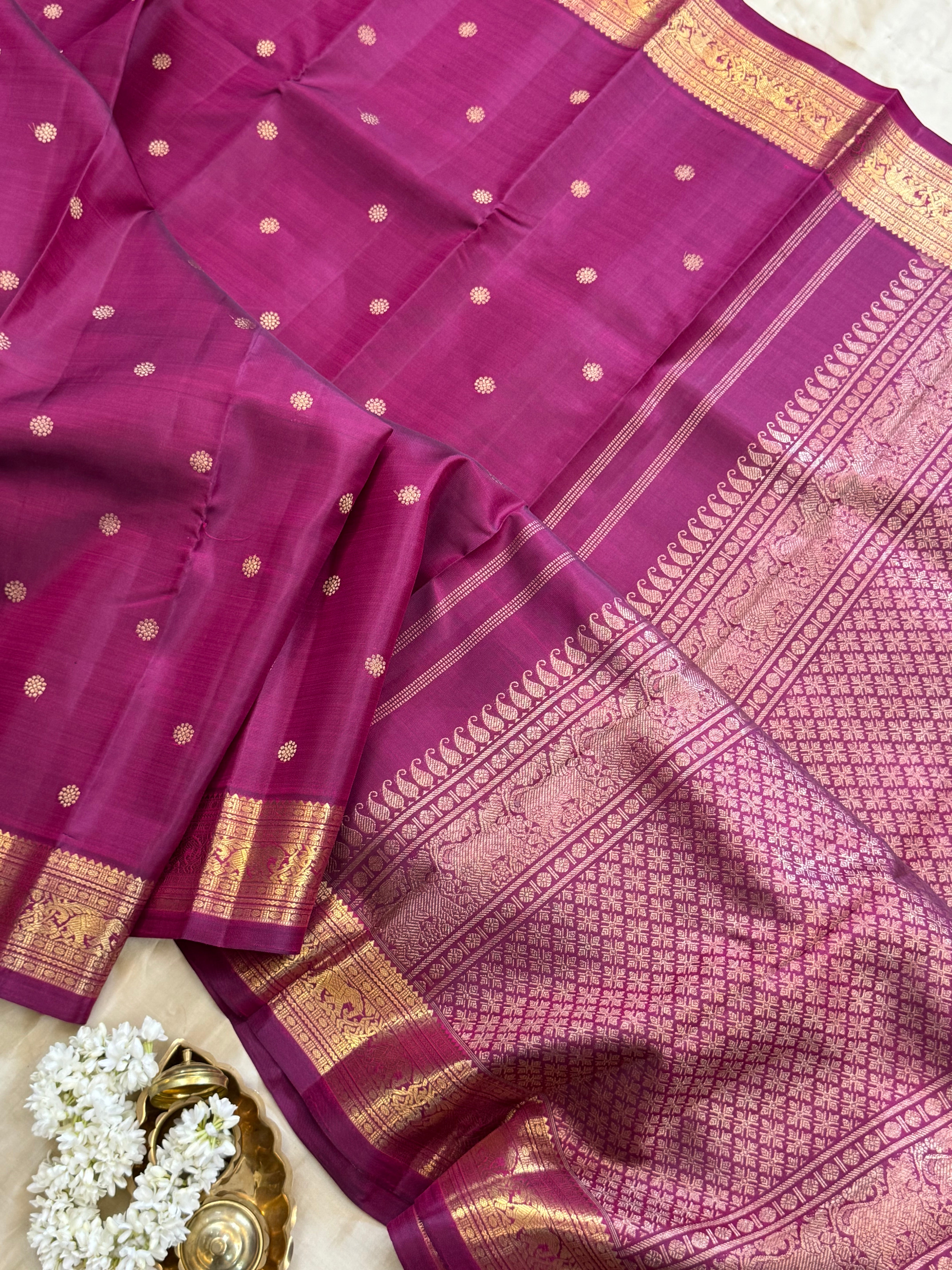 Wine colour yanai pet / kanjipuram silk CLSA6222