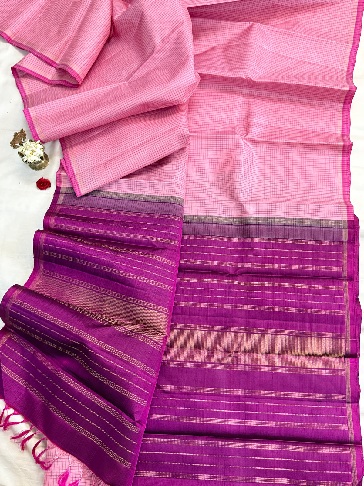 Border less / kanjipuram silk saree clsa 11390
