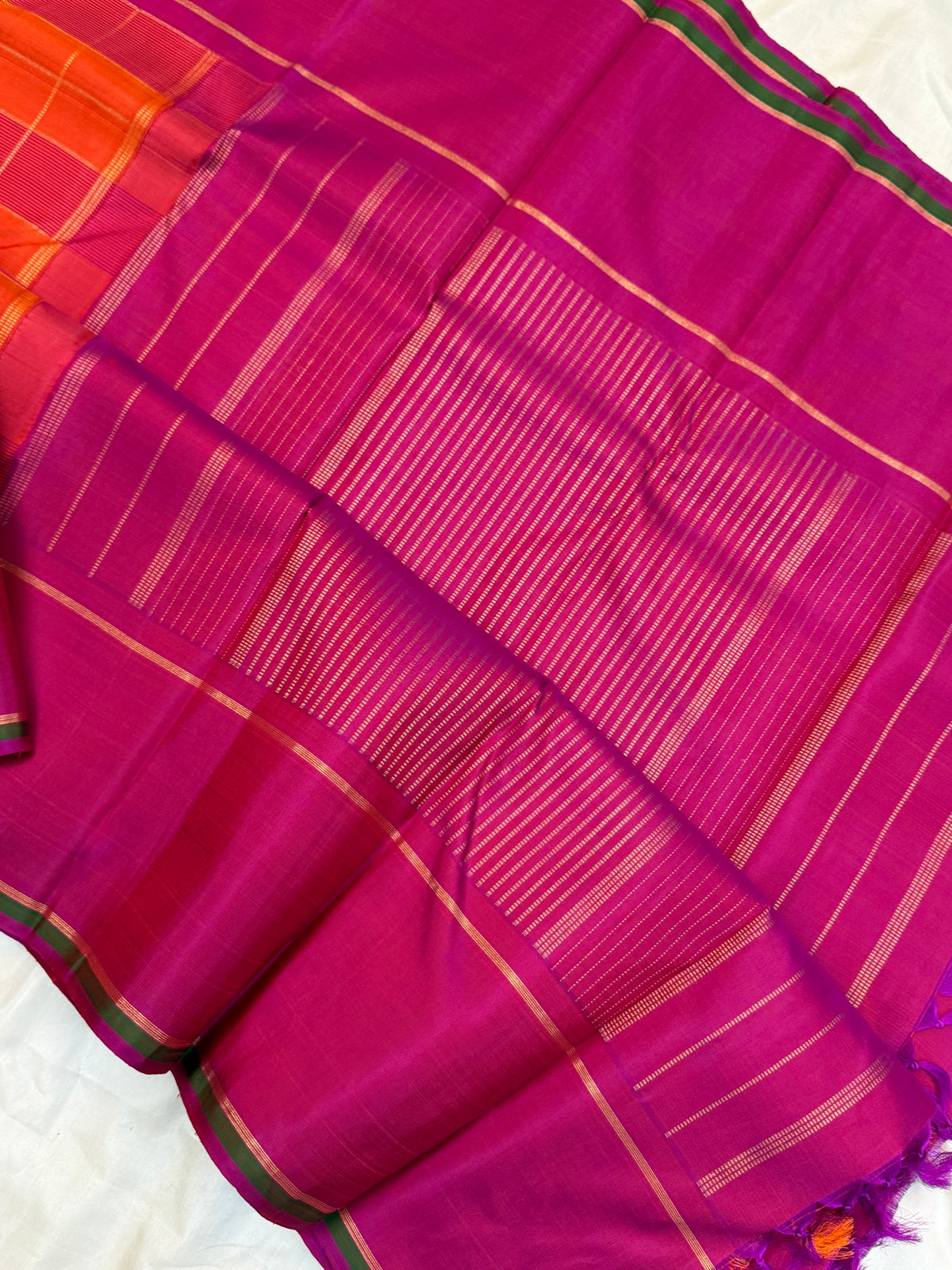 Chettinad Kattam pure Zari/Kanjipuram silk saree clsa 12755