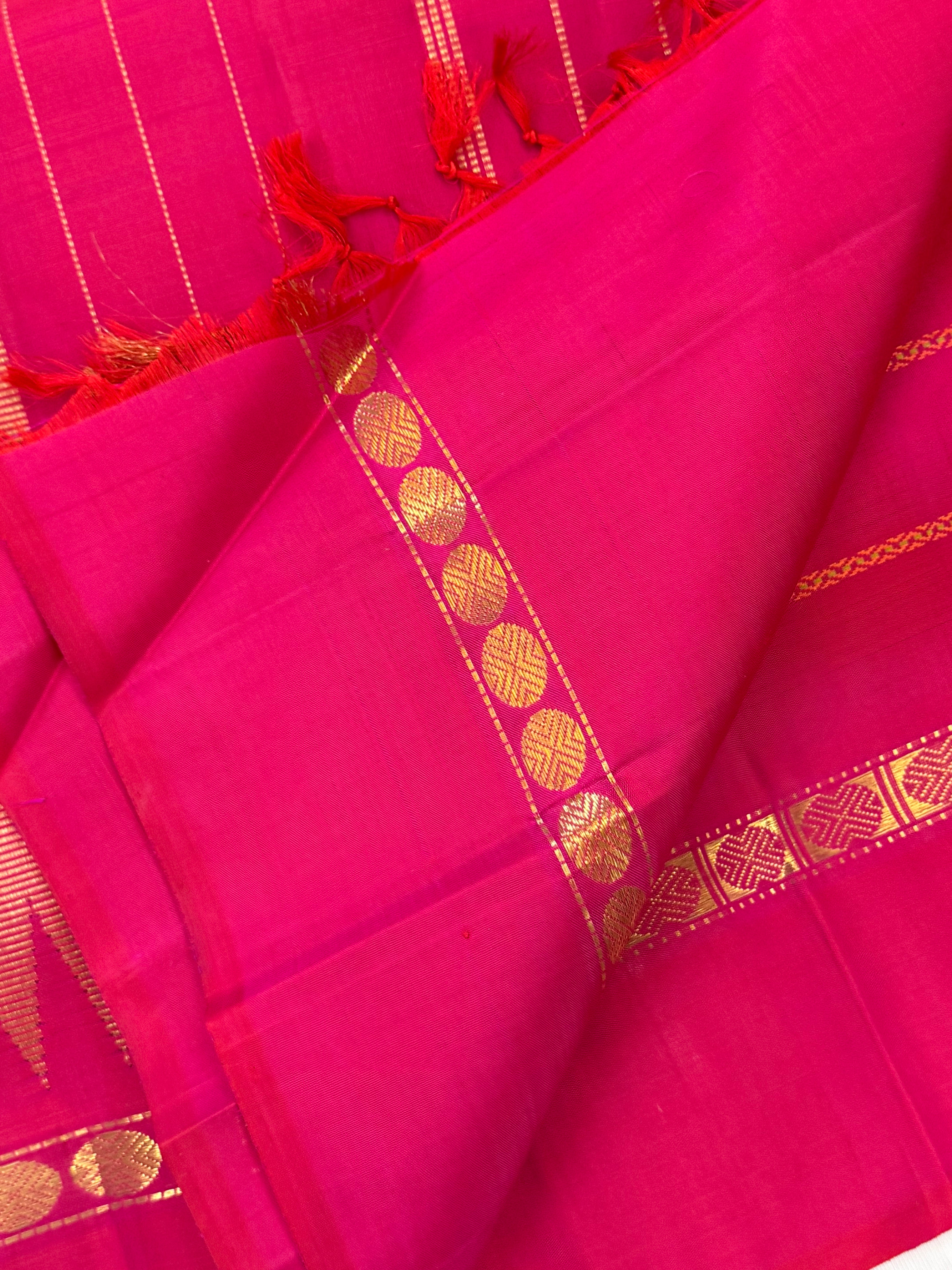 Pink veldhari poun pet 2g Kanjipuram silk CLSA11022