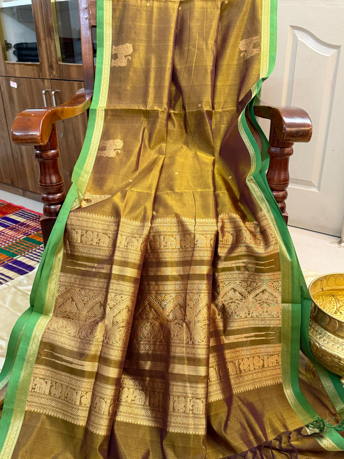 Silk cotton border butta/ clsa 12370