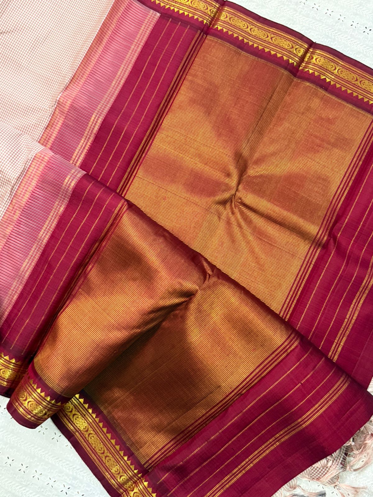 Pink checks and araku / Arani Silk CLSA9879