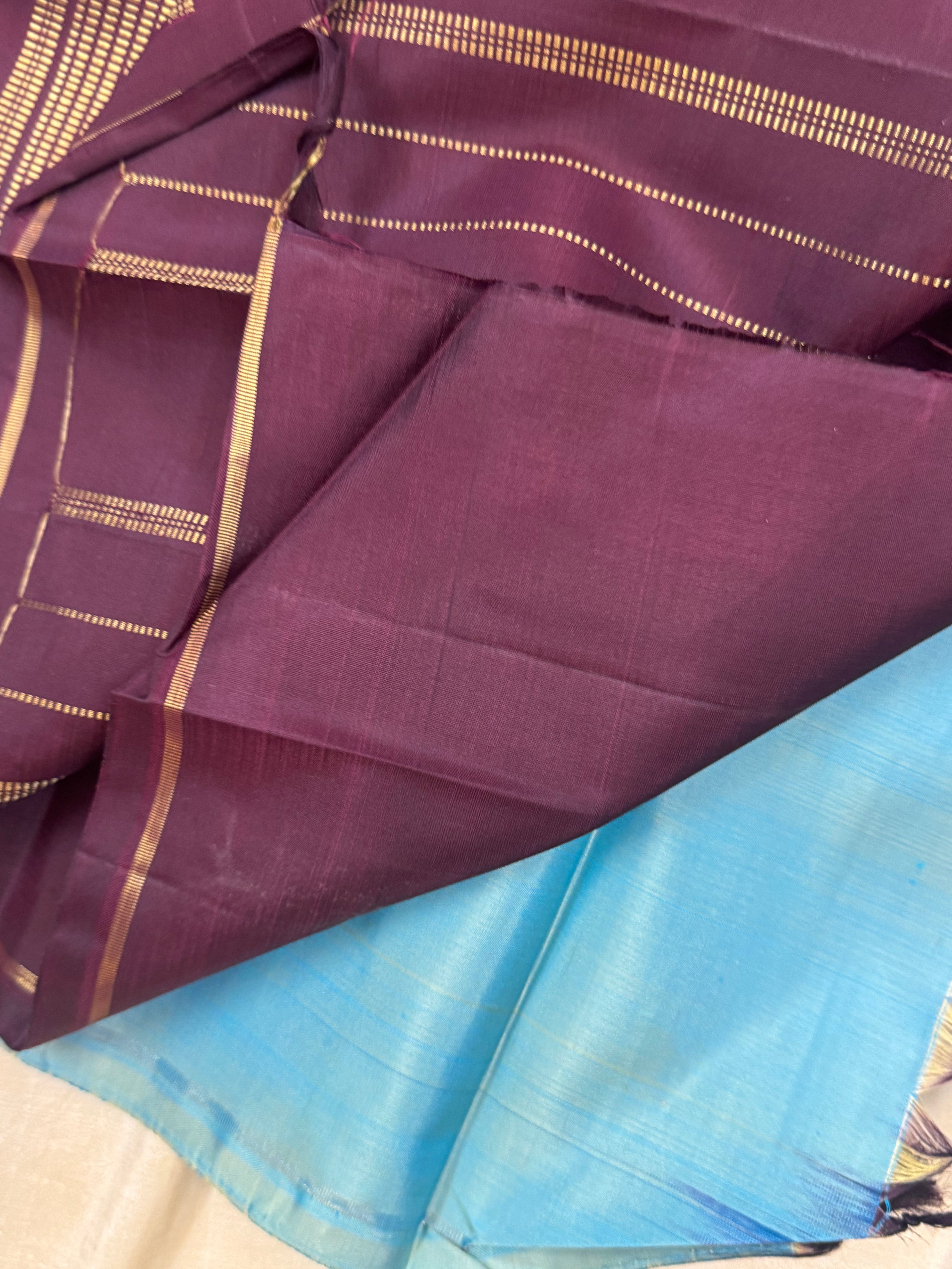Malli moggu powder blue / Kanjipuram silk CLSA9890