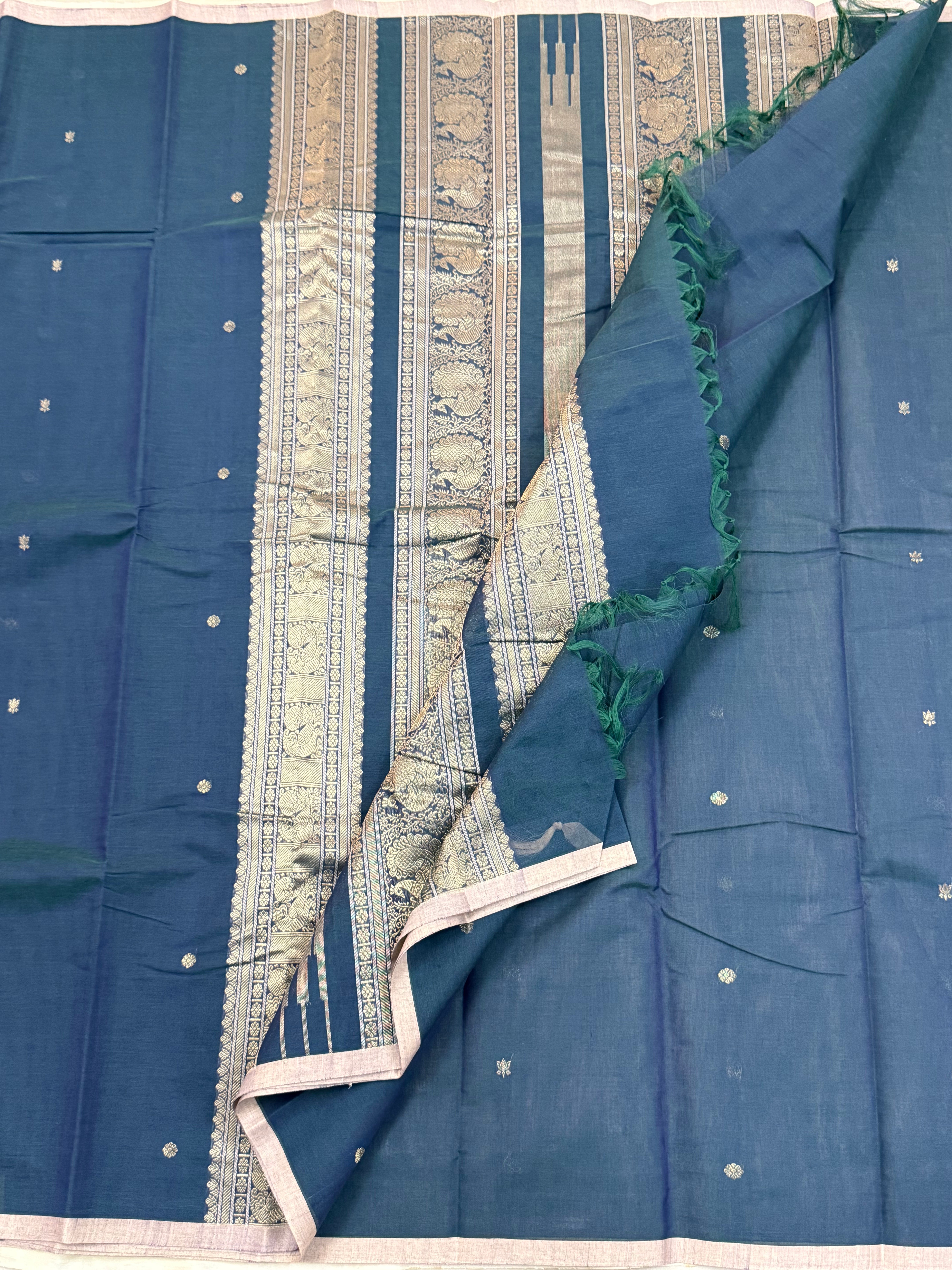 Mayilkazhuthu small border / Kanchi Cotton CL7934