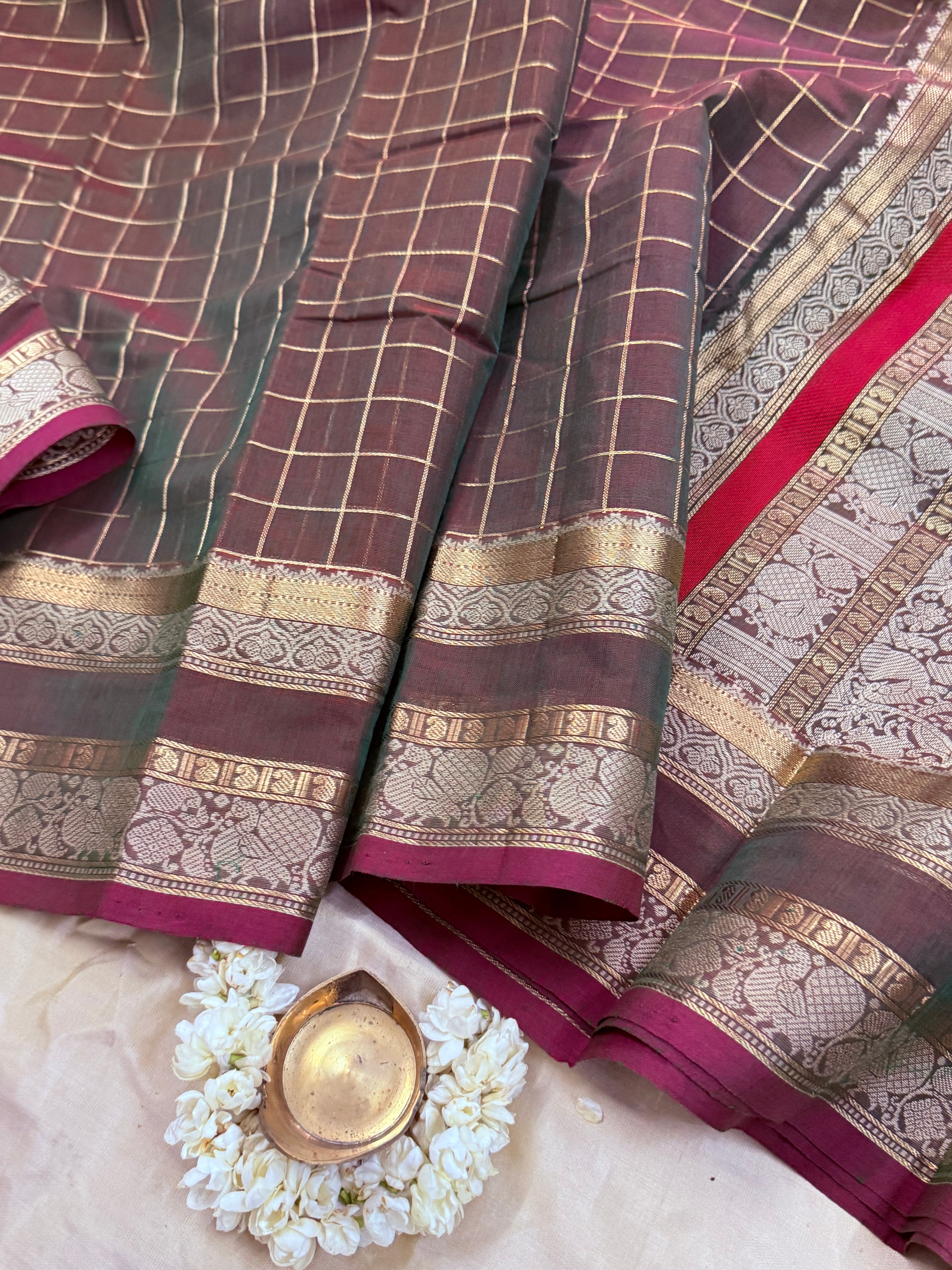 Maanthulir shot pink kattam / Kanchi Cotton