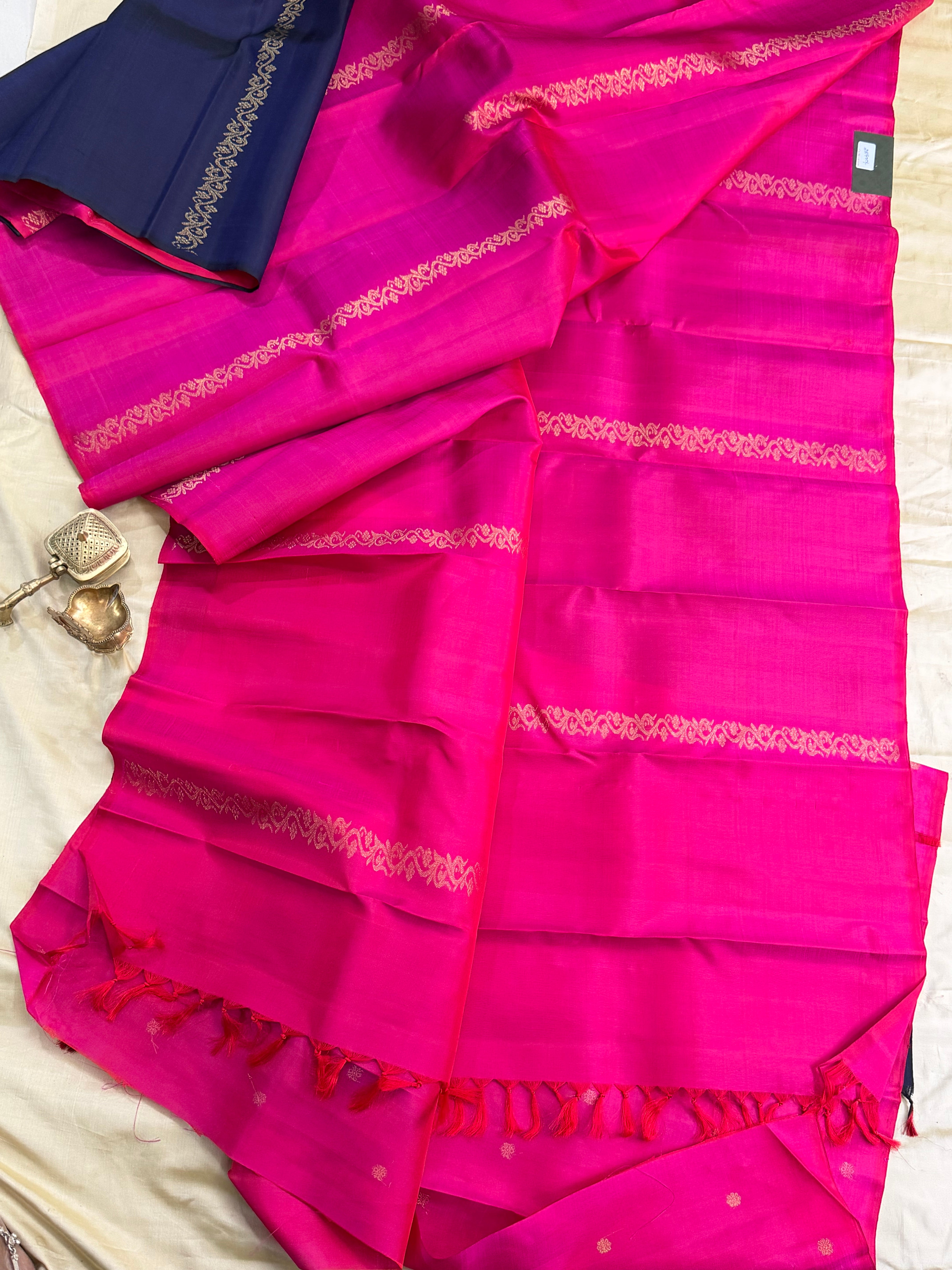 Concept 2 way saree pure Zari Kanjipuram silk