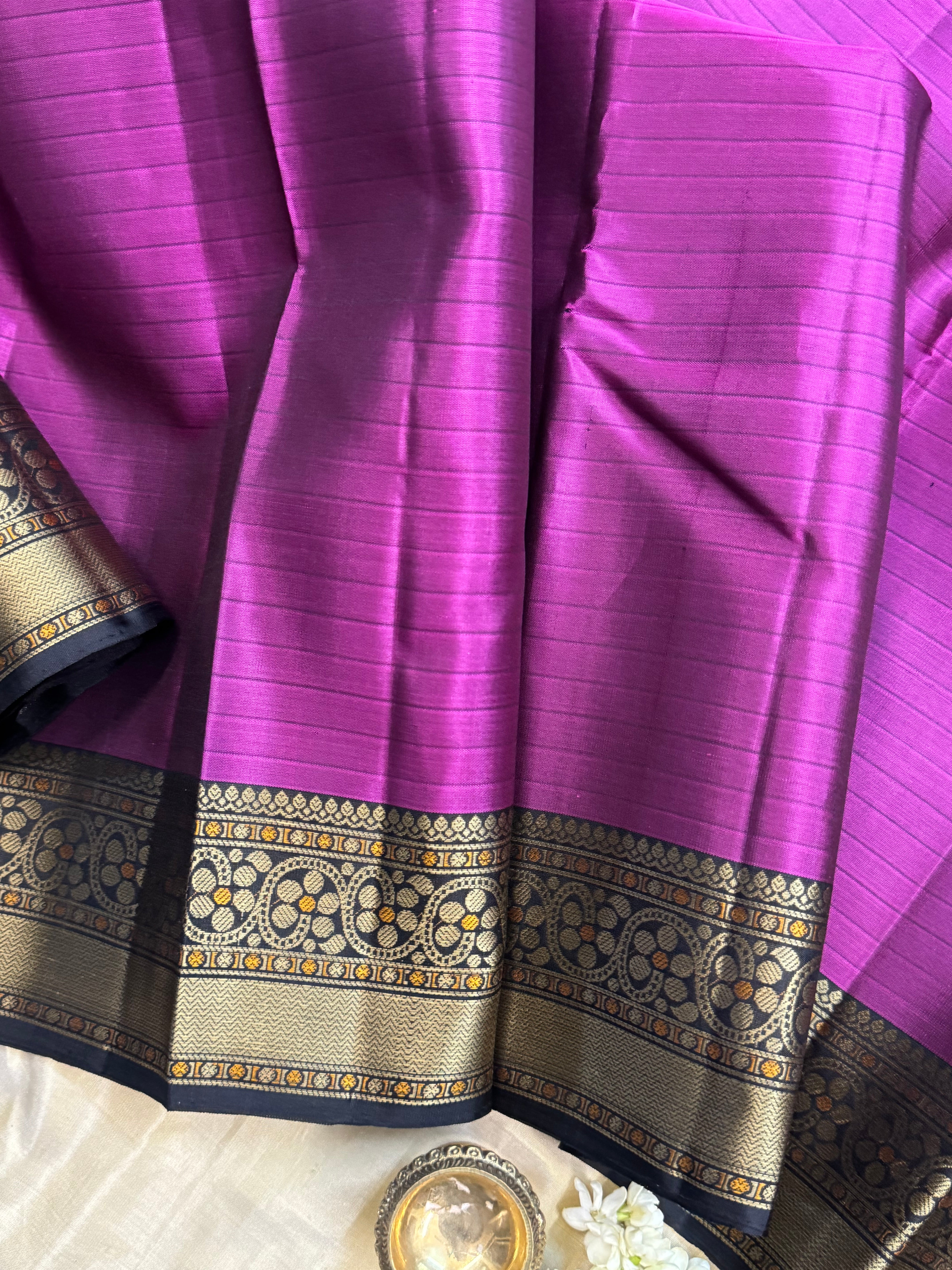 Magenta and black / Varnangal soft silk