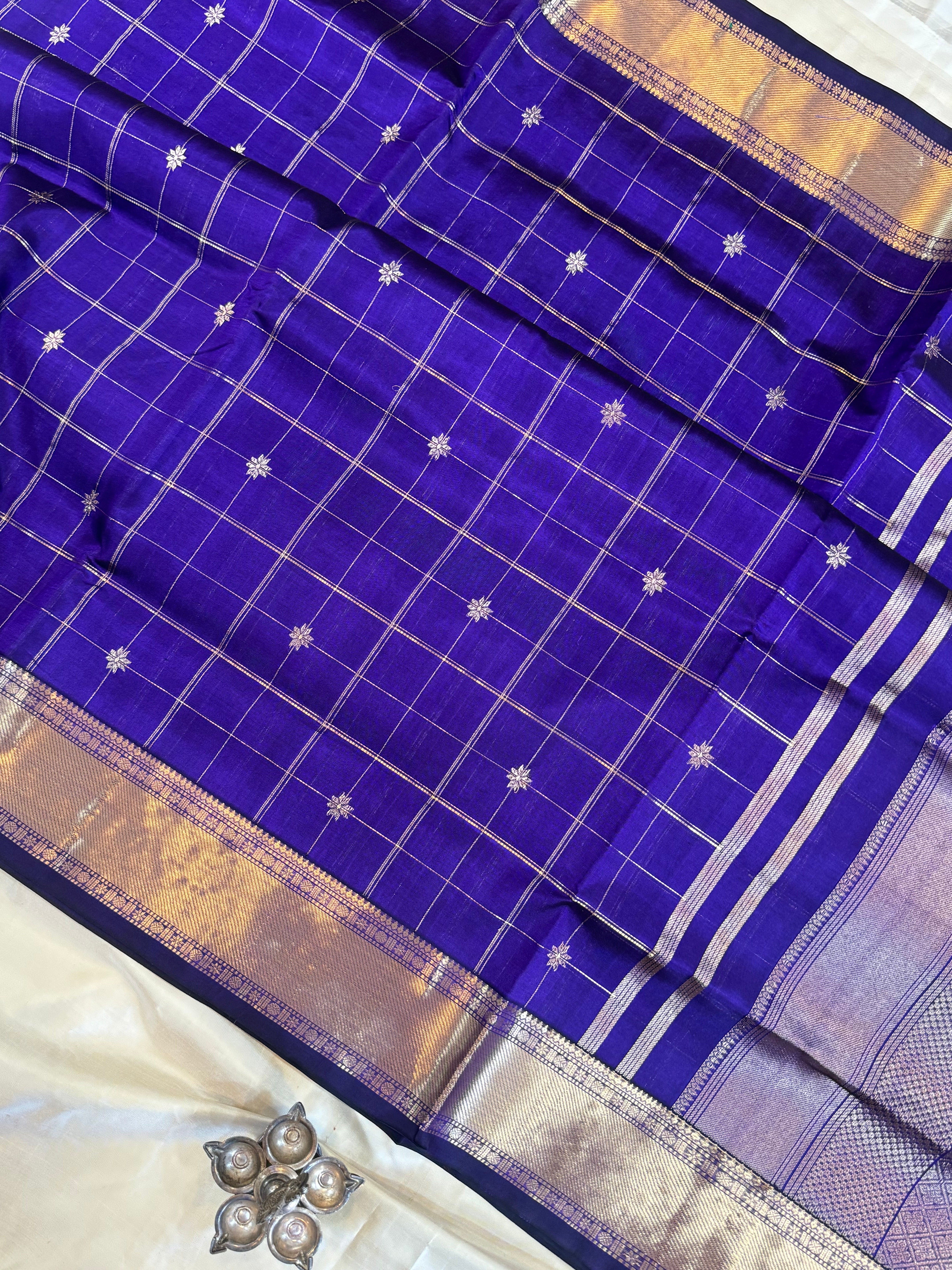 Purple Kattam mercidised premium silk cotton
