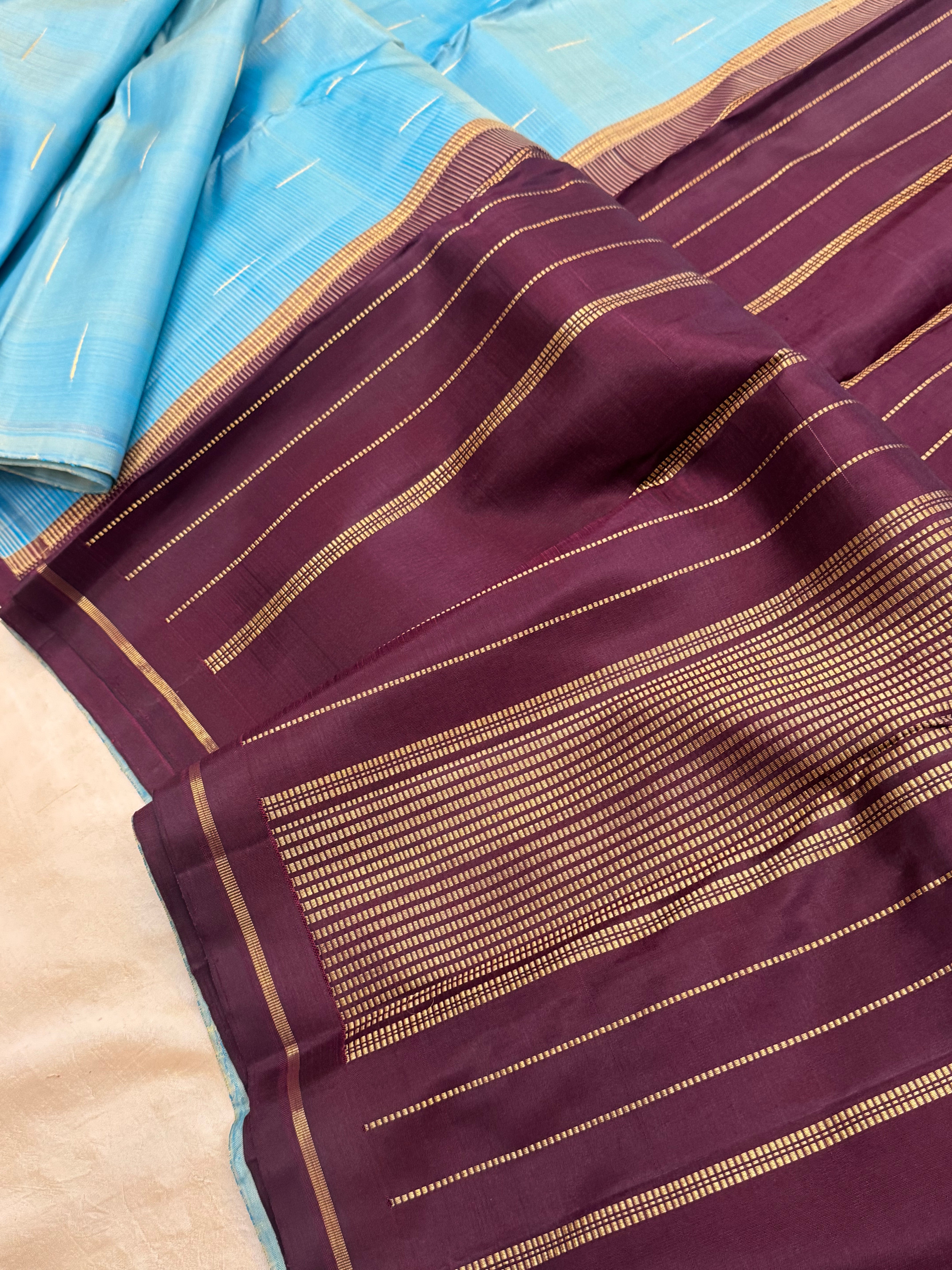 Malli moggu powder blue / Kanjipuram silk CLSA9890
