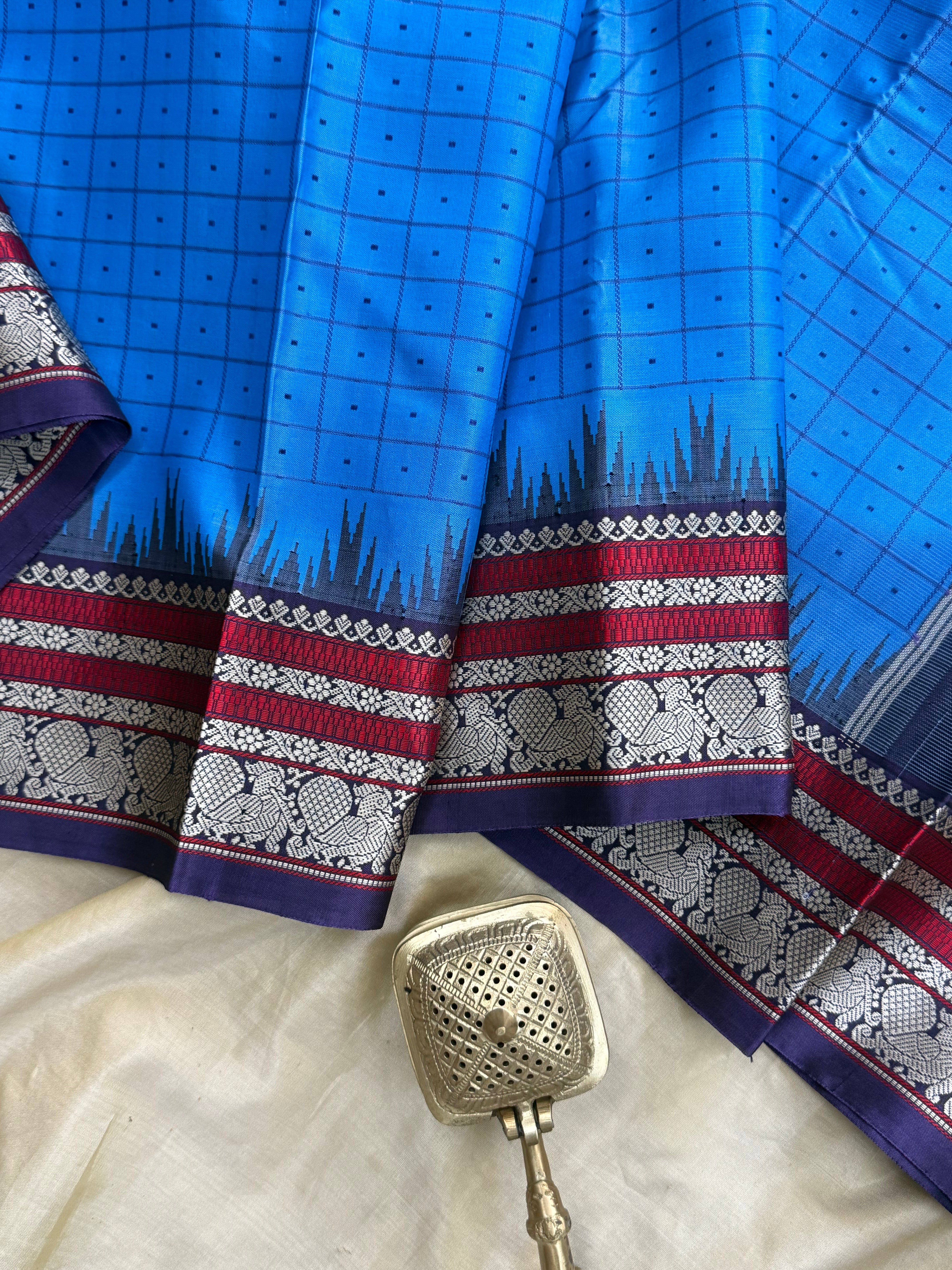 Anandha blue with temple border/special edition CLSA8382