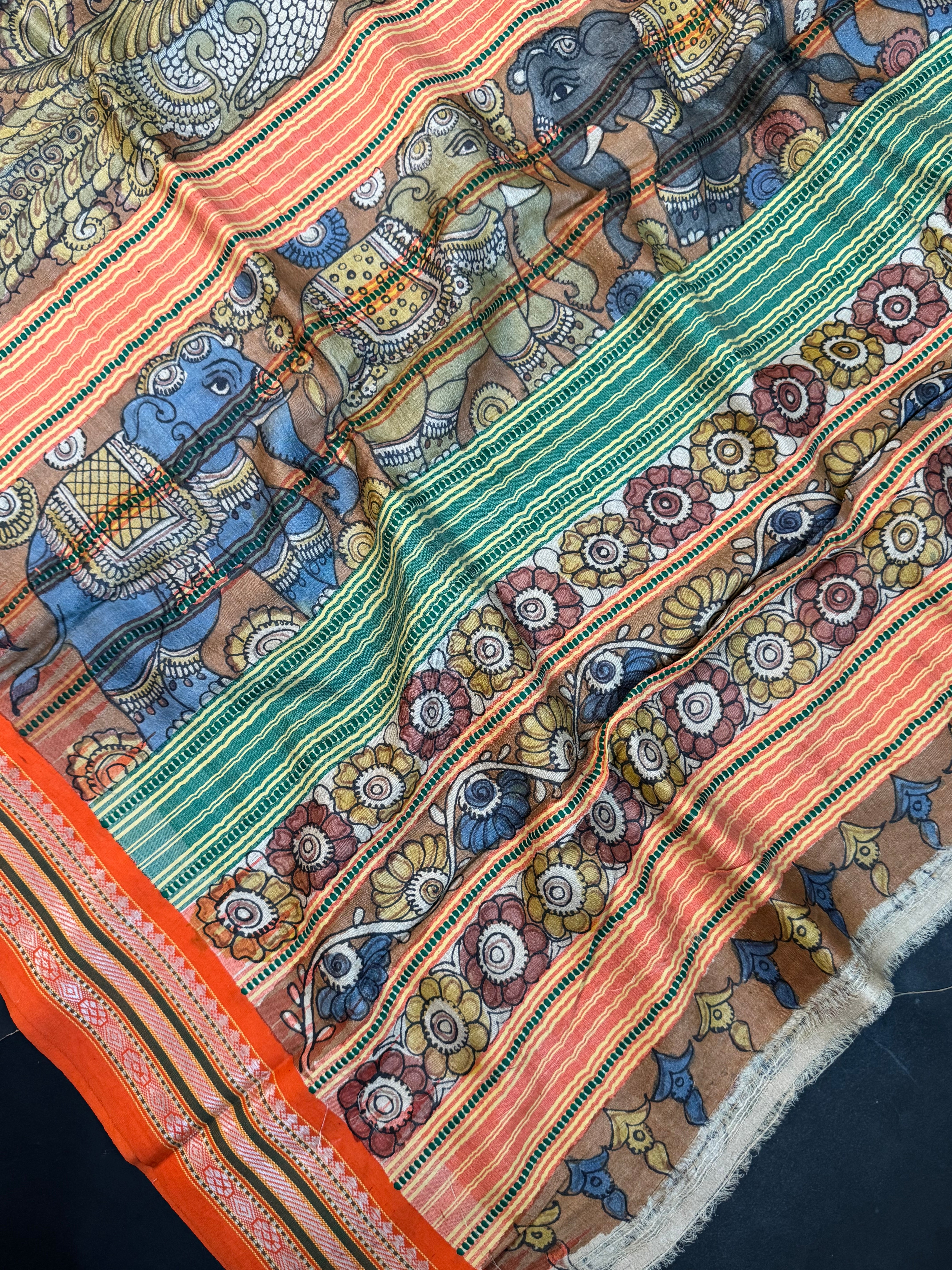 Pen kalamkari Vidharba Tussar4631