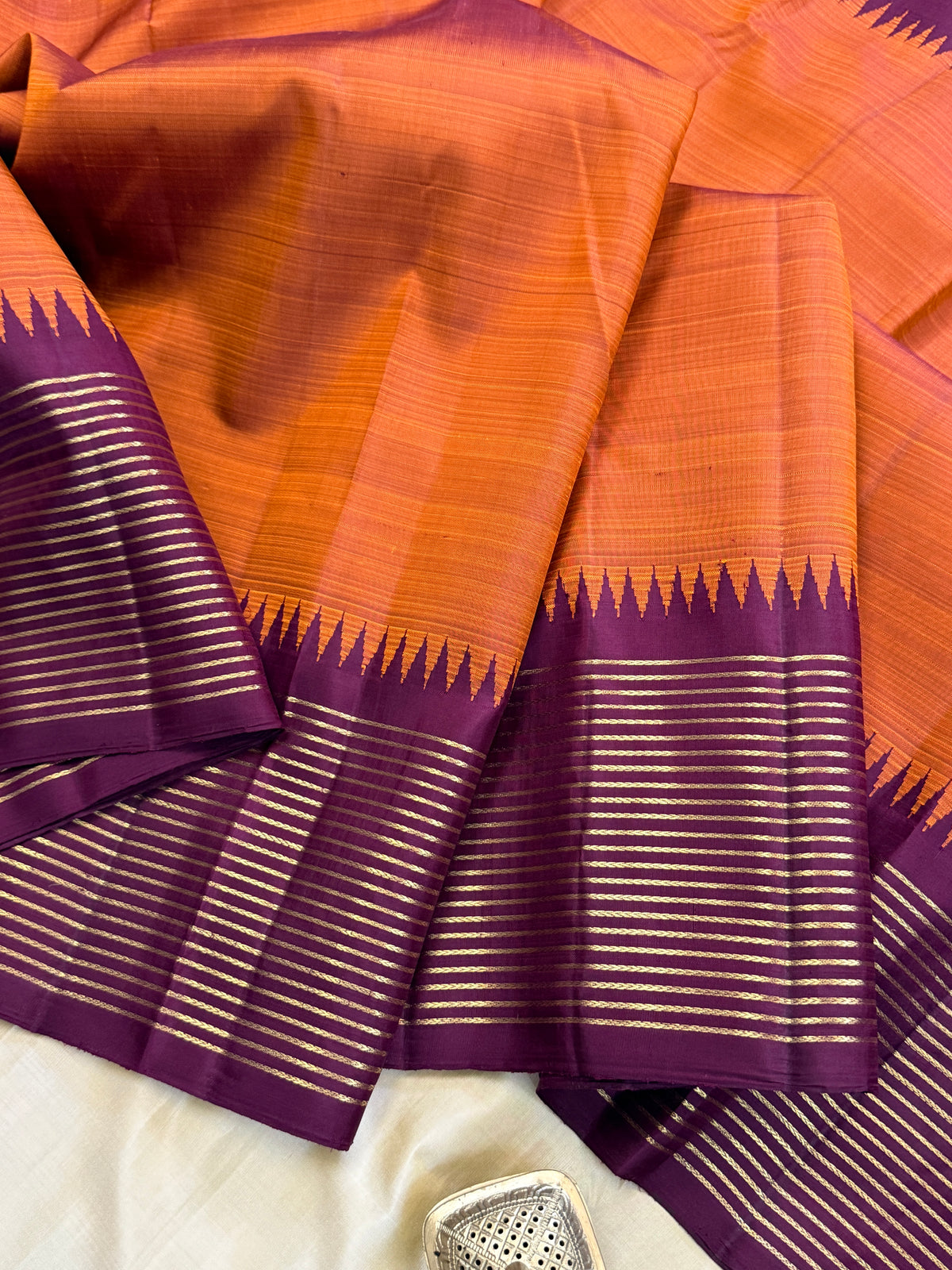 Vintage Korvai / kanjipuram silk sarees clsa 11598
