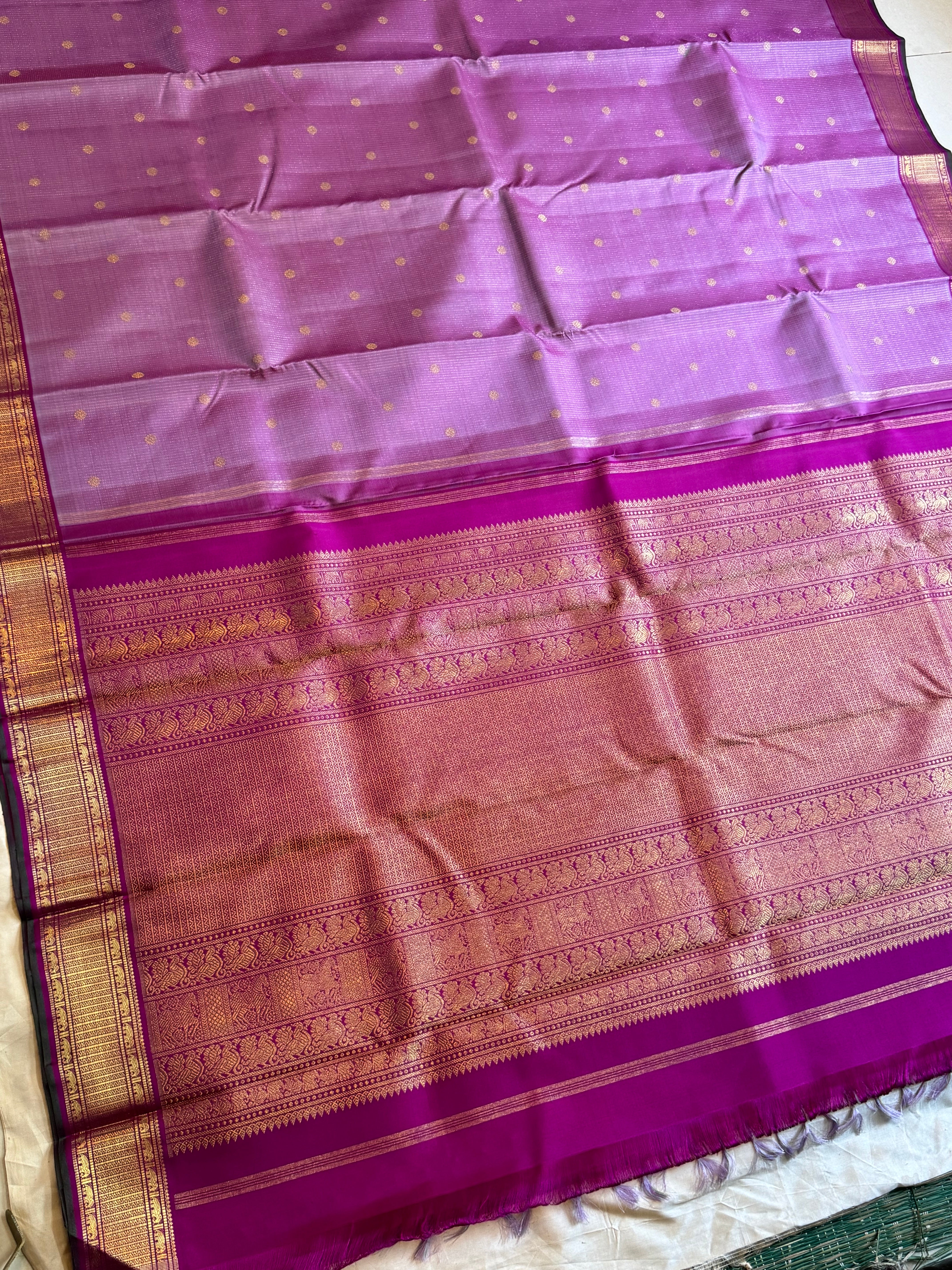 Dual tone oosivanam kanjipuram silk