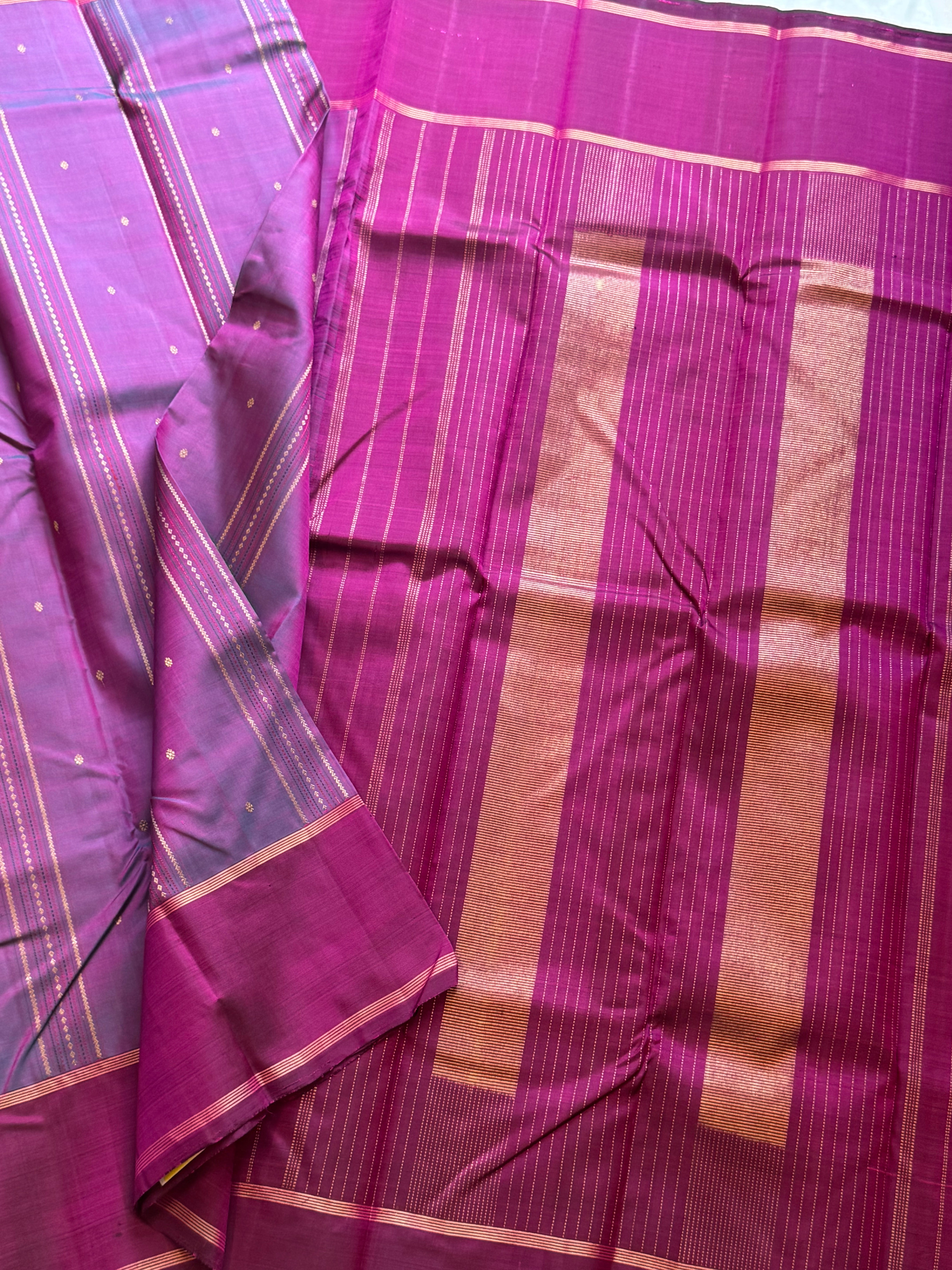 Shot purple veldhari - clearance sale / kanjipuram silk