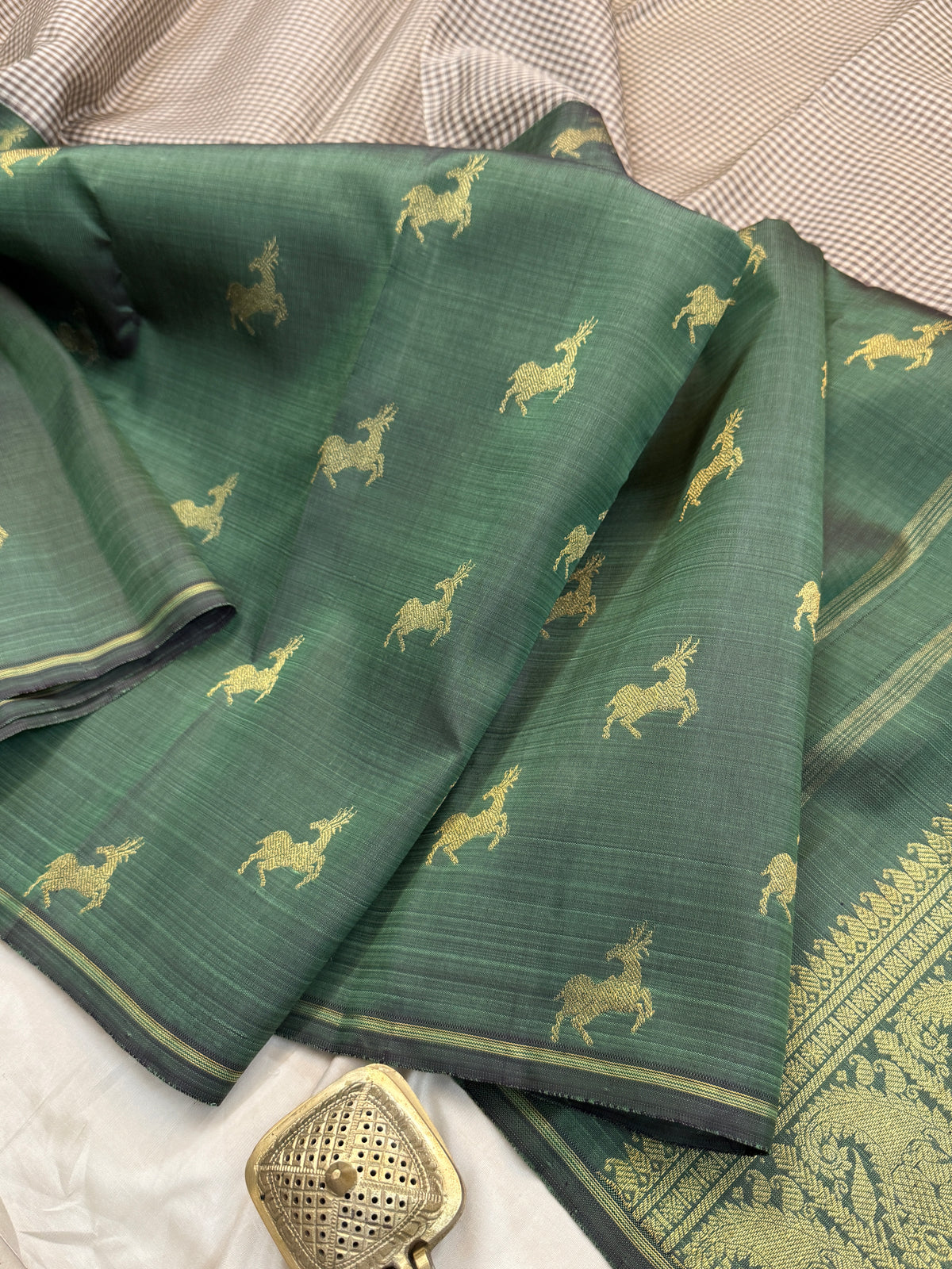 Organza Korvai / pure Zari Kanjipuram clsa 12156